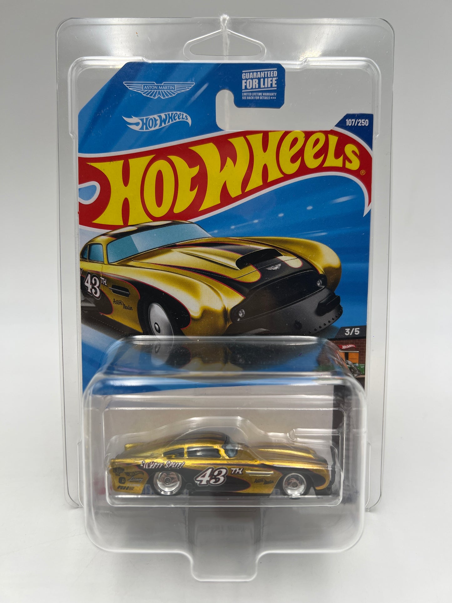 2025 Hot Wheels Super Treasure Hunt #107 Aston Martin DB4GT High-Speed W/Protector Cracked Blister