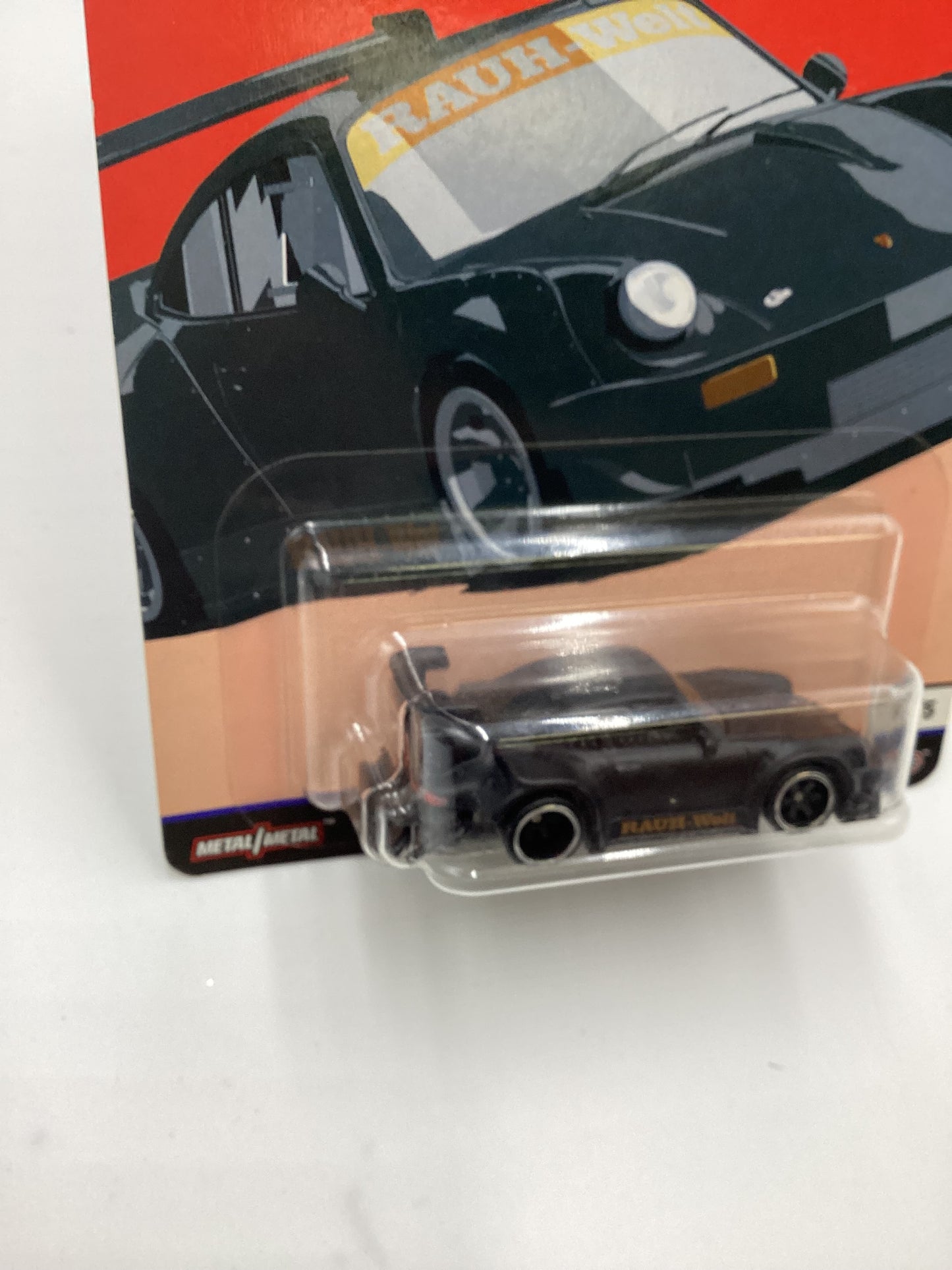 2018 Hot Wheels Premium Silhouettes #4 RWB Porsche 930 Matte Black *Exhaust Error* with protector