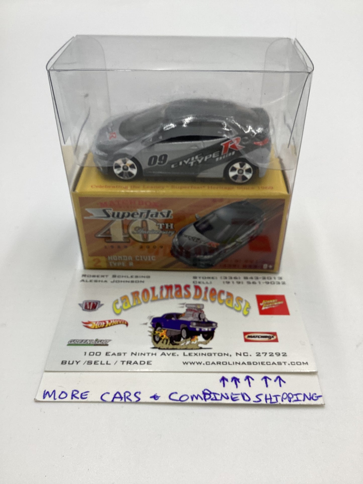 Matchbox 40th Anniversary Superfast #2 Honda Civic Type R Silver