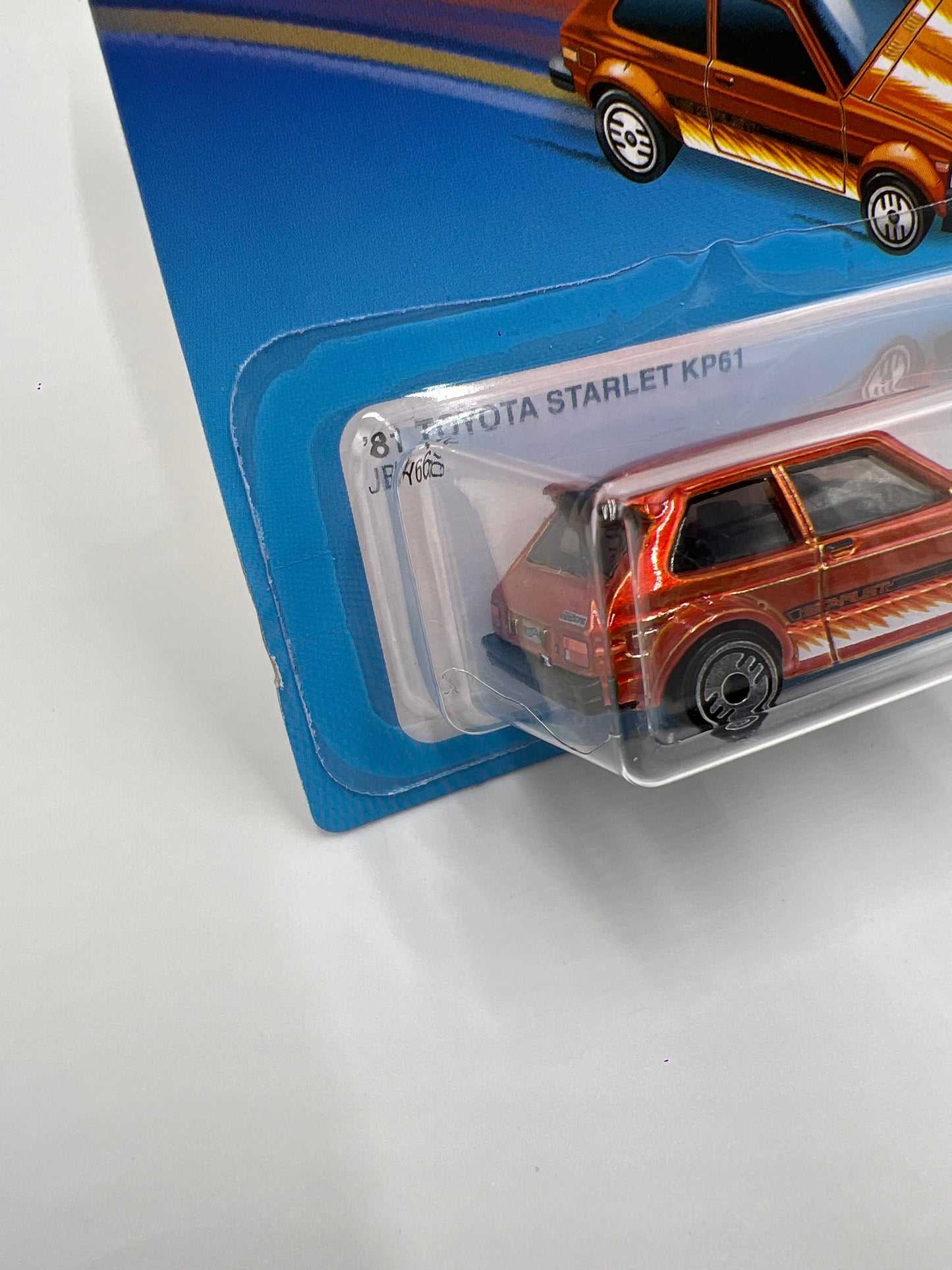 2025 Hot Wheels Target Ultra Hots #7 81 Toyota Scarlet KP61 Orange Cracked Blister 154D