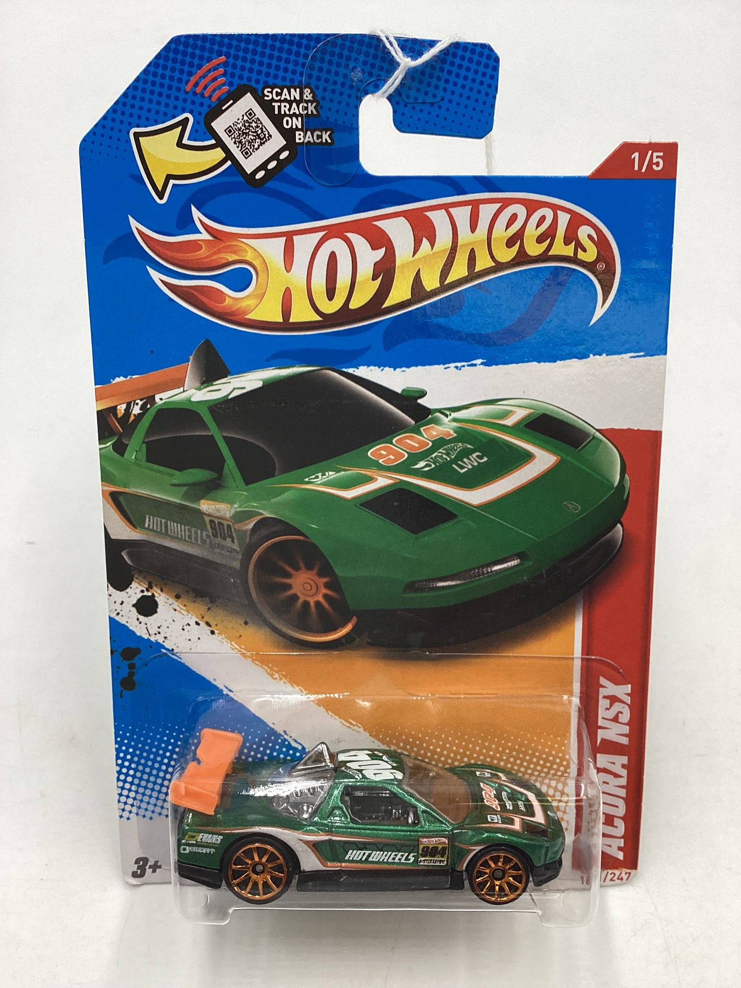 2012 Hot Wheels Thrill Racers - Race Course #181 Acura NSX Green 105A