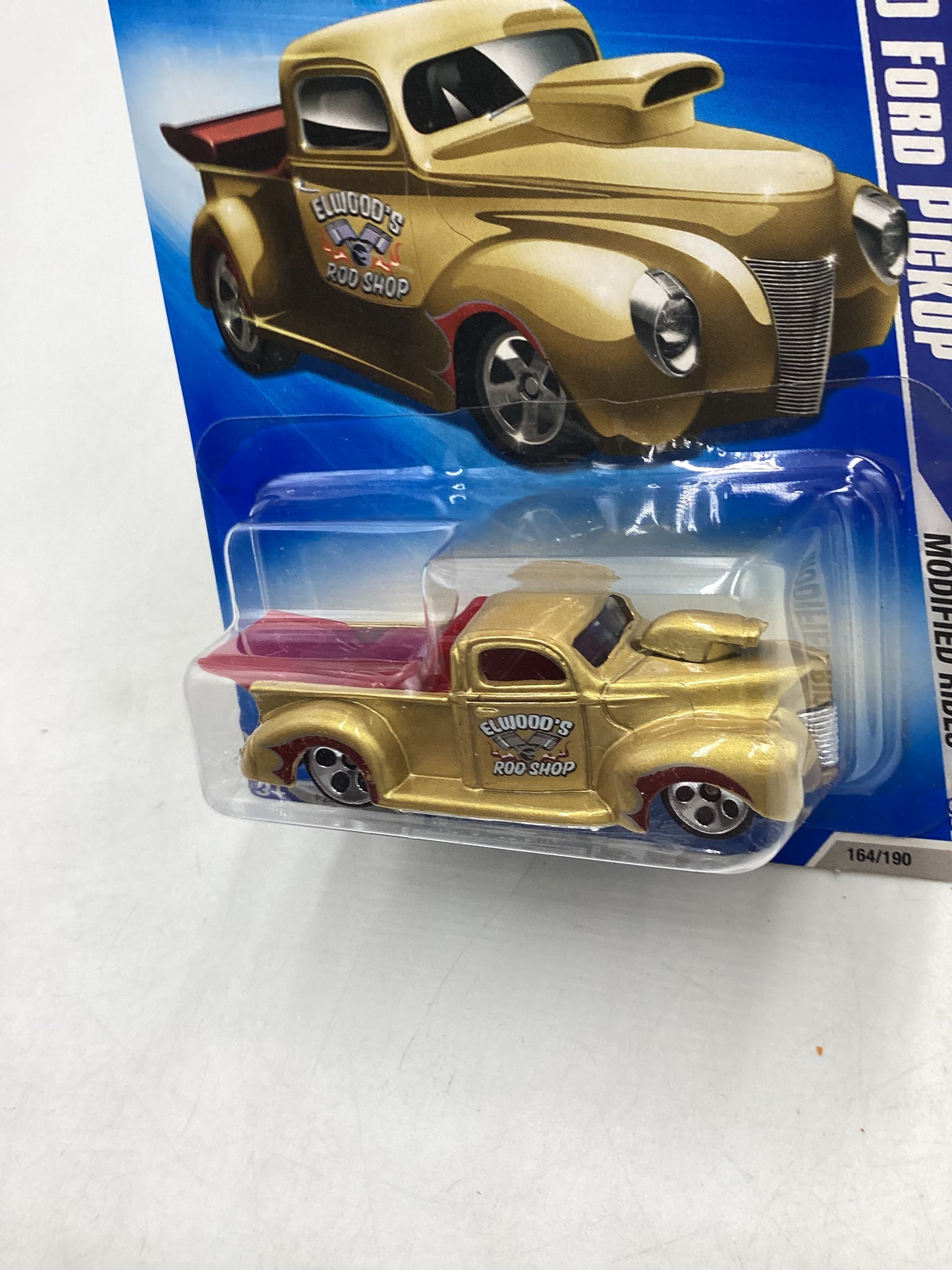 2009 Hot Wheels Modified Rides #164 40 Ford Pickup Gold 5 Dot Wheels 28E