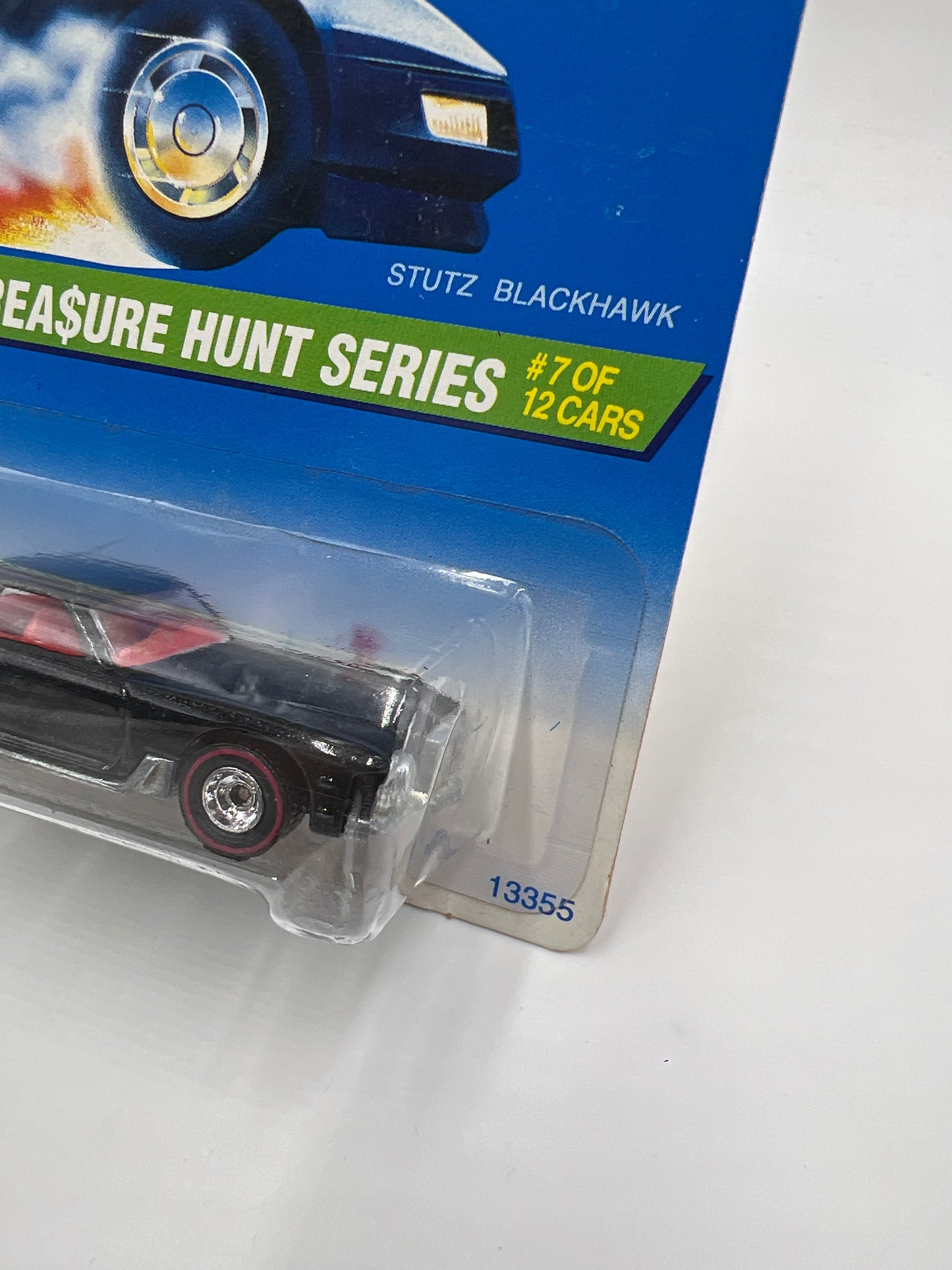 1995 Hot Wheels Treasure Hunt Series #7 Real Riders Stutz Blackhawk Black W/Protector Card Has Wrinkles