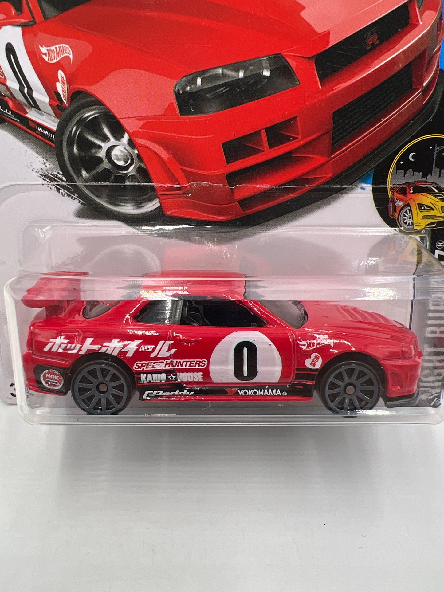 2016 Hot Wheels Night Burnerz #83 Need For Speed Nissan Skyline GT-R R34 Red