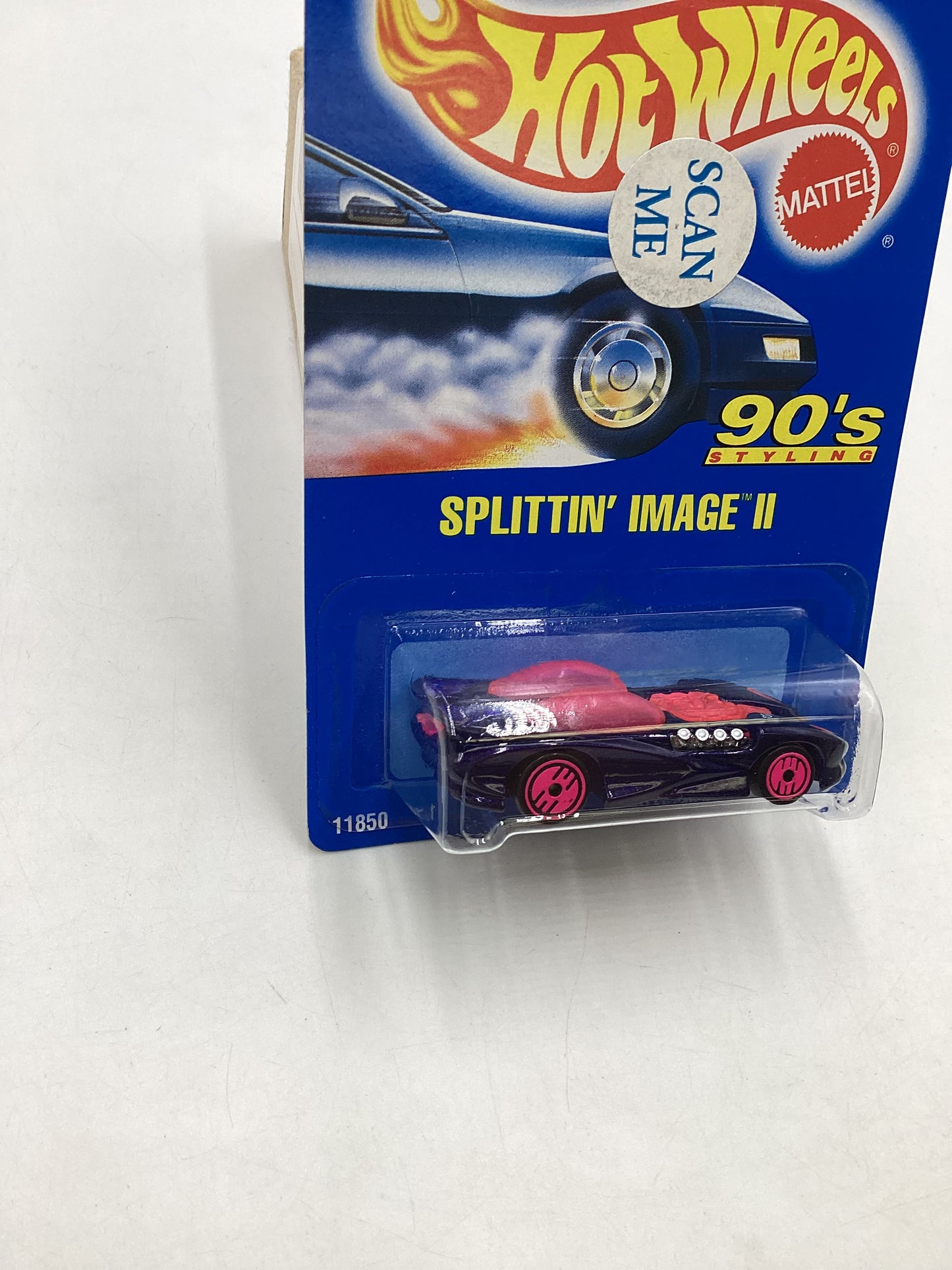 Hot Wheels Blue Card Collector No. 248 Splittin Image II Blue UHPK Wheels / Pink window