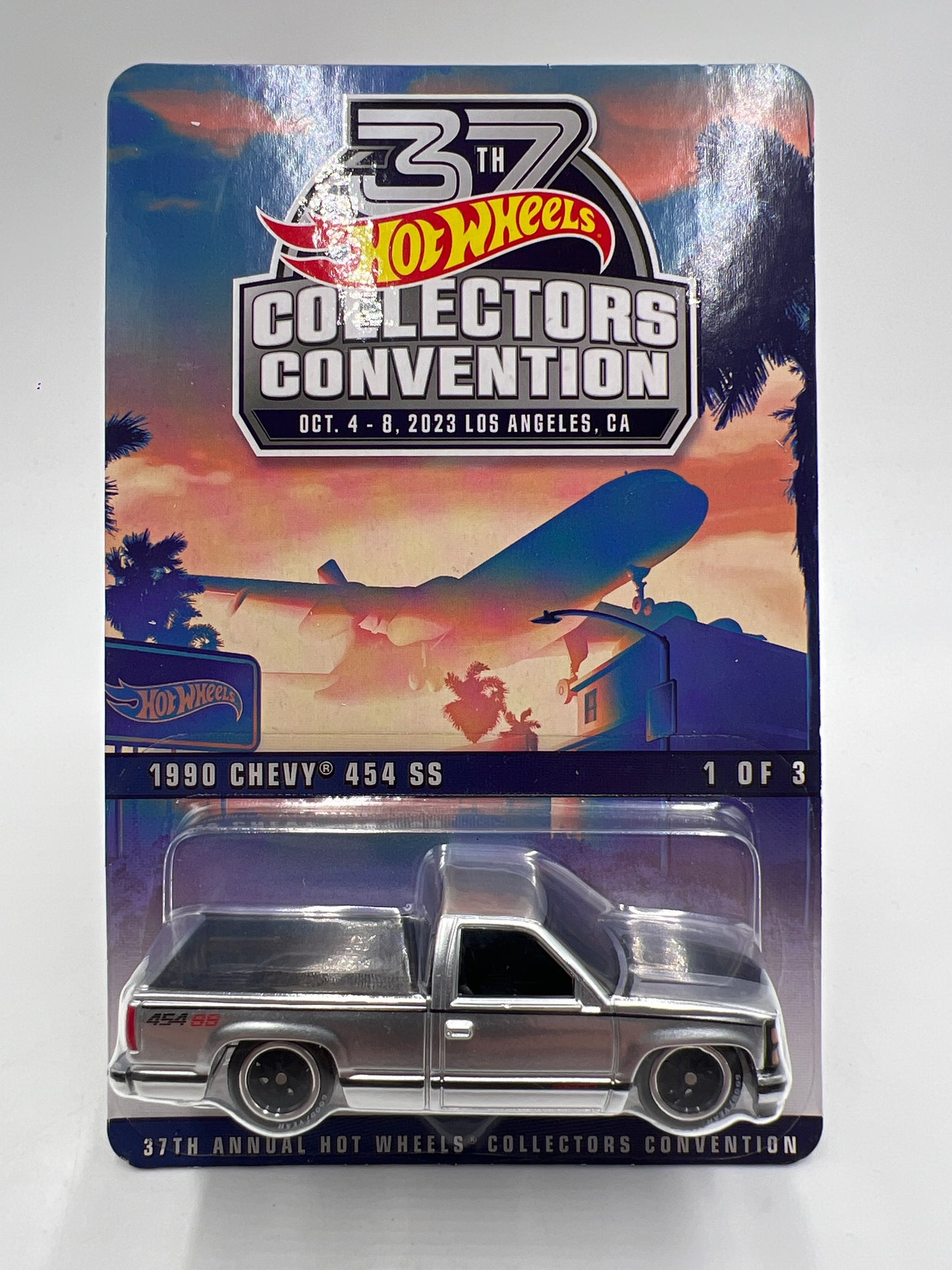 2023 Hot Wheels 37th Annual Collectors Convention LA #2243/6200 1990 Chevy 454 SS Silver W/Protector
