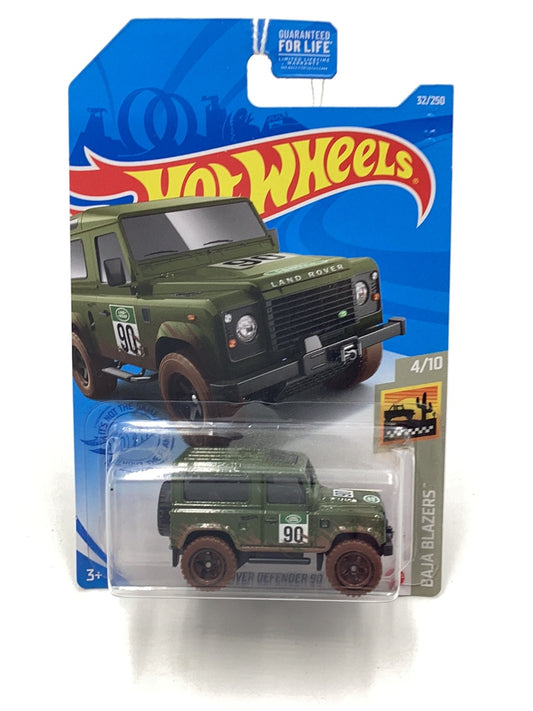 2021 hot wheels #32 Land Rover Defender 90 Green 63F