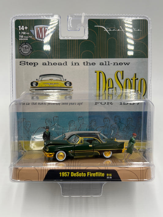 2025 M2 Machines Diorama CHASE 1957 DeSoto Fireflite Green R16 #2