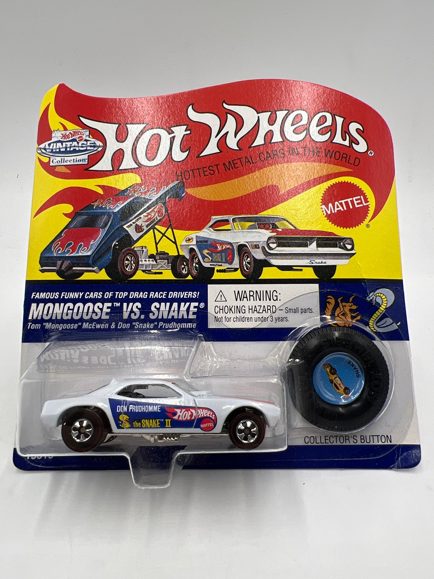 Hot Wheels Vintage Collection Mongoose Vs. Snake Don Prudhomme The Snake II White #1