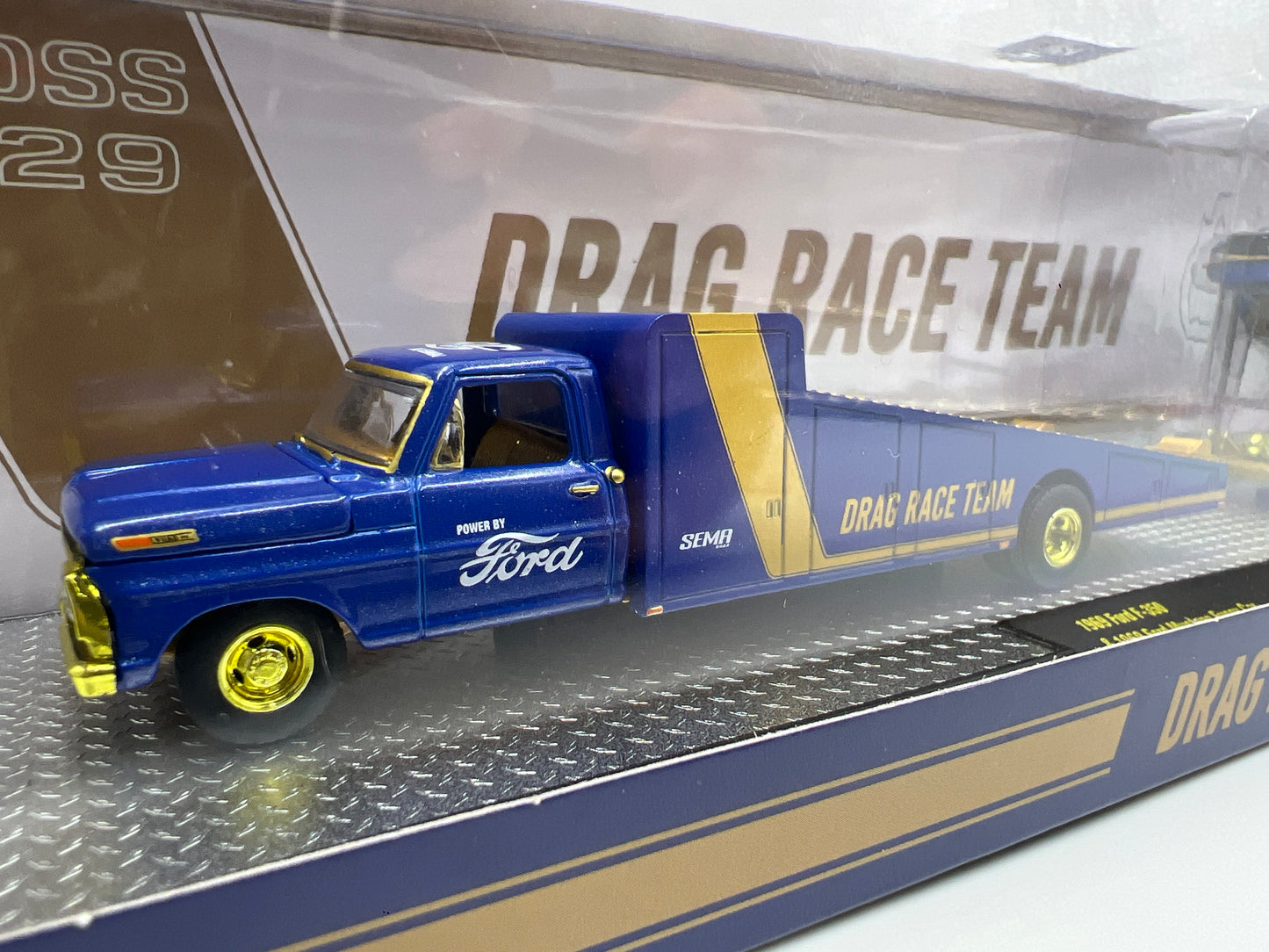 M2 Machines SEMA 2023 CHASE 1/600 Drag Race Team 1969 Ford F-350 & 1969 Ford Mustang Funny Car FL01
