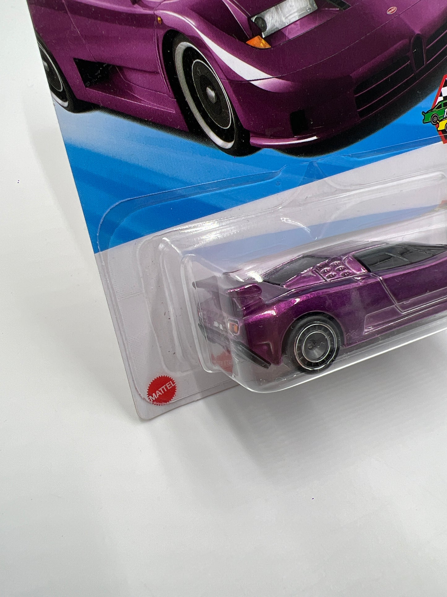 2025 Hot Wheels L Case Super Treasure Hunt #221 94 Bugatti EB110 SS Purple W/Protector