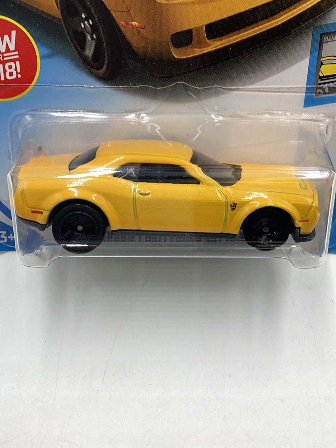2018 Hot Wheels #319 18 Dodge Challenger SRT Demon 46H creased card