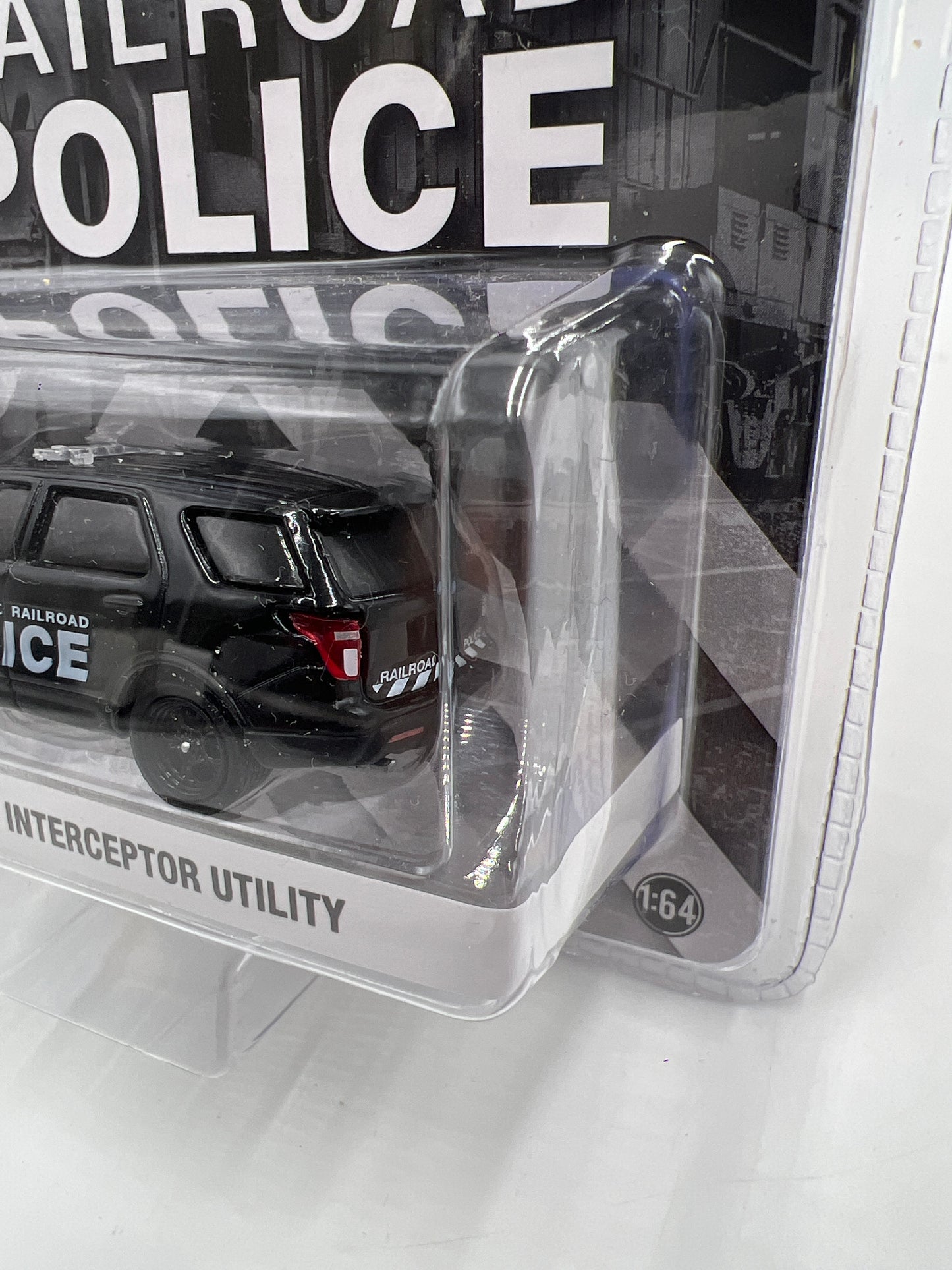 Greenlight Union Pacific Railroad Police 2015 Ford Police Interceptor Utility Black