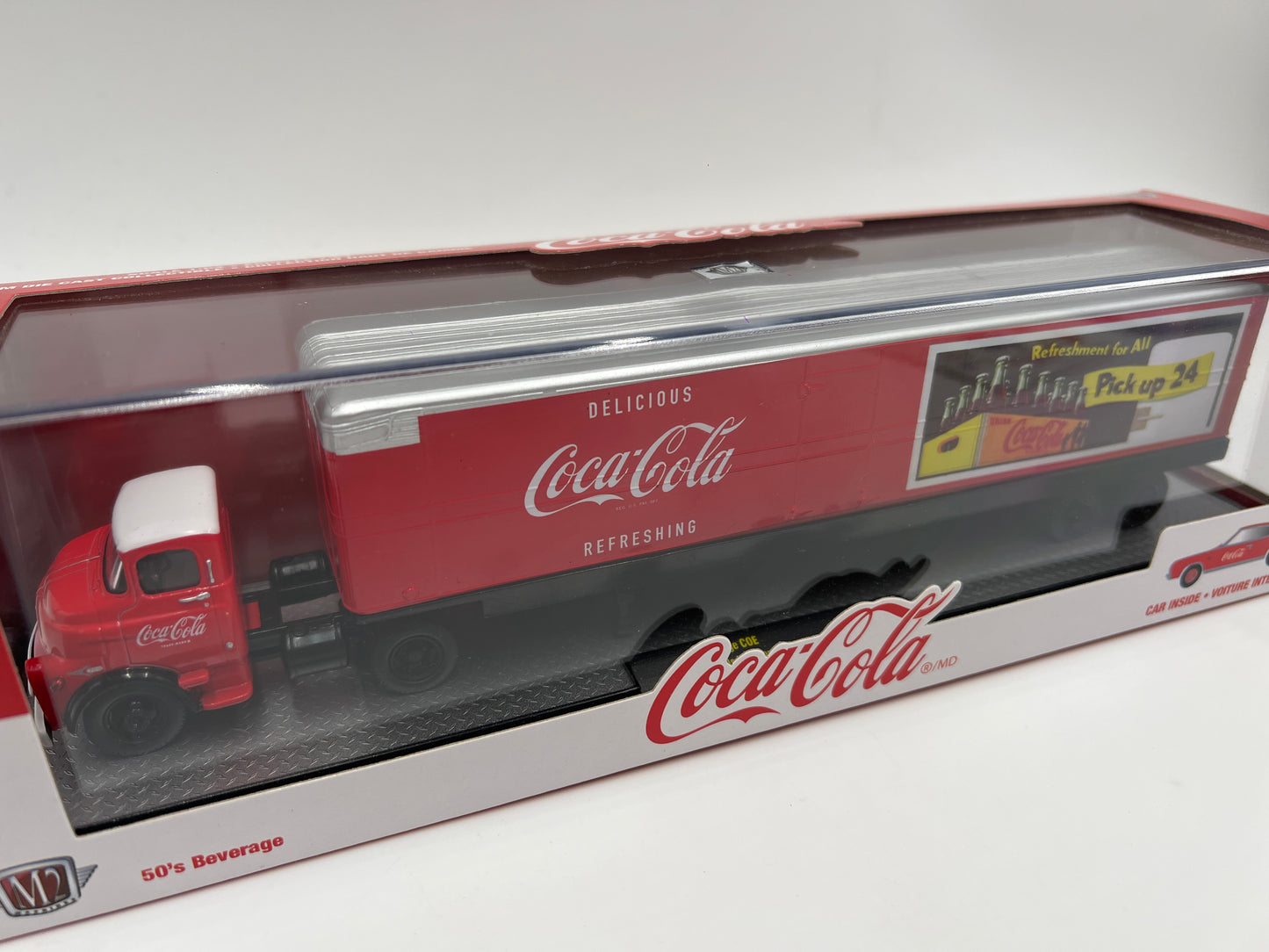 M2 Machines Auto Haulers Coca Cola 1957 Dodge COE & 1966 Dodge Charger 383