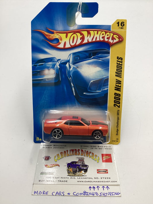 2008 Hot Wheels New Models #16 Dodge Challenger SRT8 Orange 49G