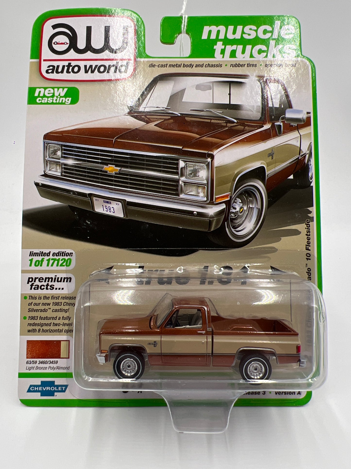 Auto World Muscle Trucks Release 3 Version A 1983 Chevy Silverado 10 Fleetside Brown 184D
