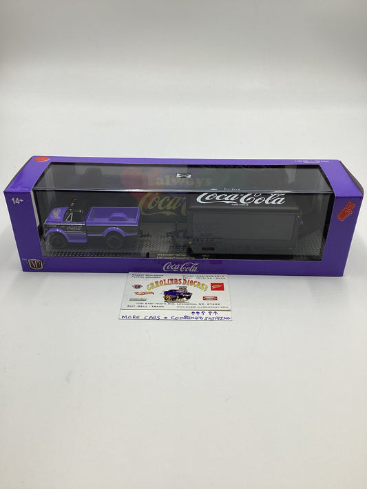 M2 Machines Auto Haulers Coca Cola 1970 Chevrolet C60 Truck & 1971 Chevrolet Camaro SS 396 Purple TW33