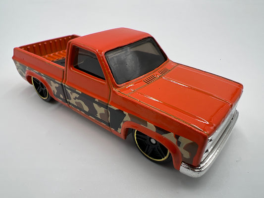 Hot Wheels 1/64 Camo Series 83 Chevy Silverado Orange Loose