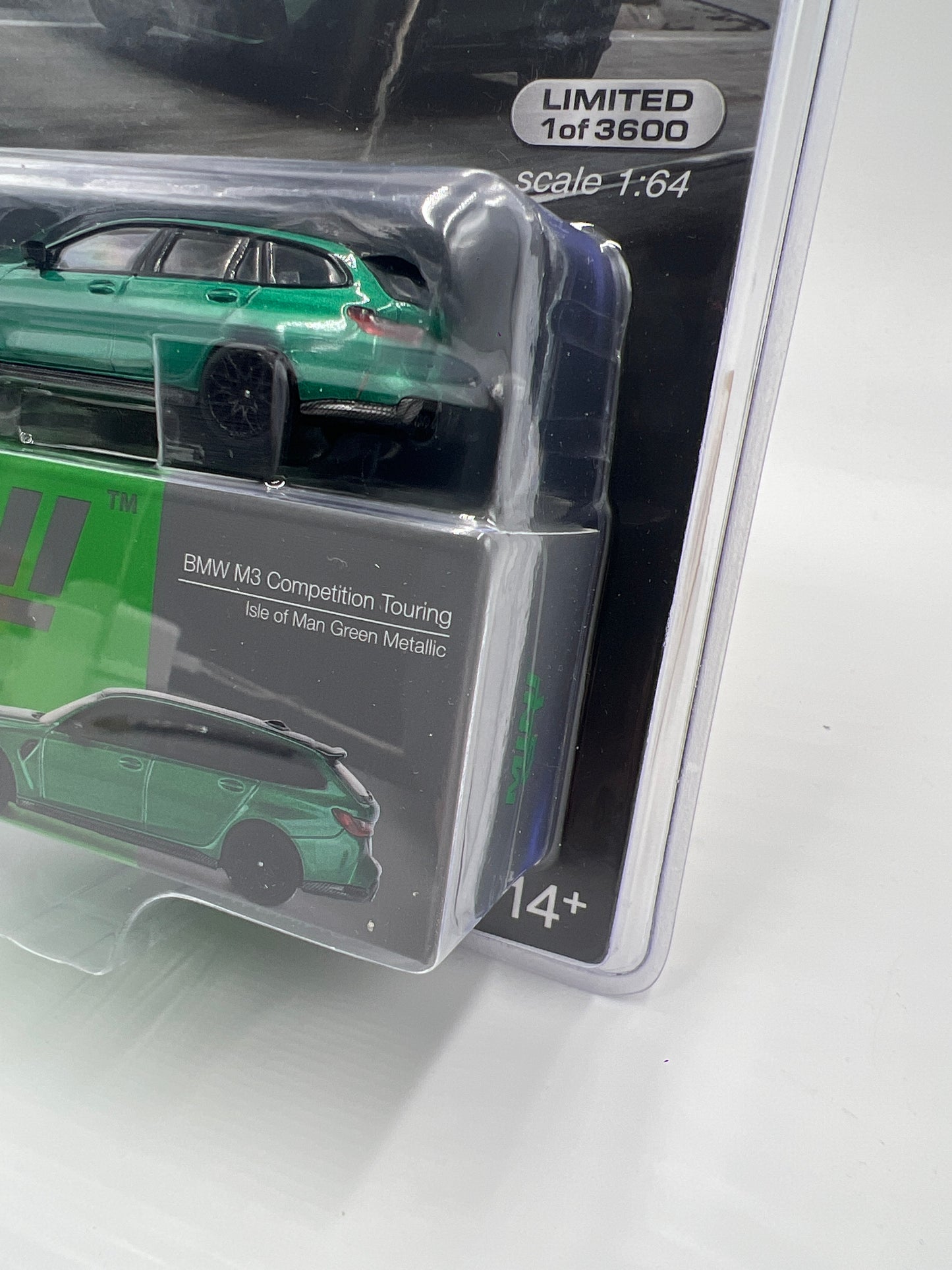 Mini GT Mijo Exclusives #764 BMW M3 Competition Touring Green