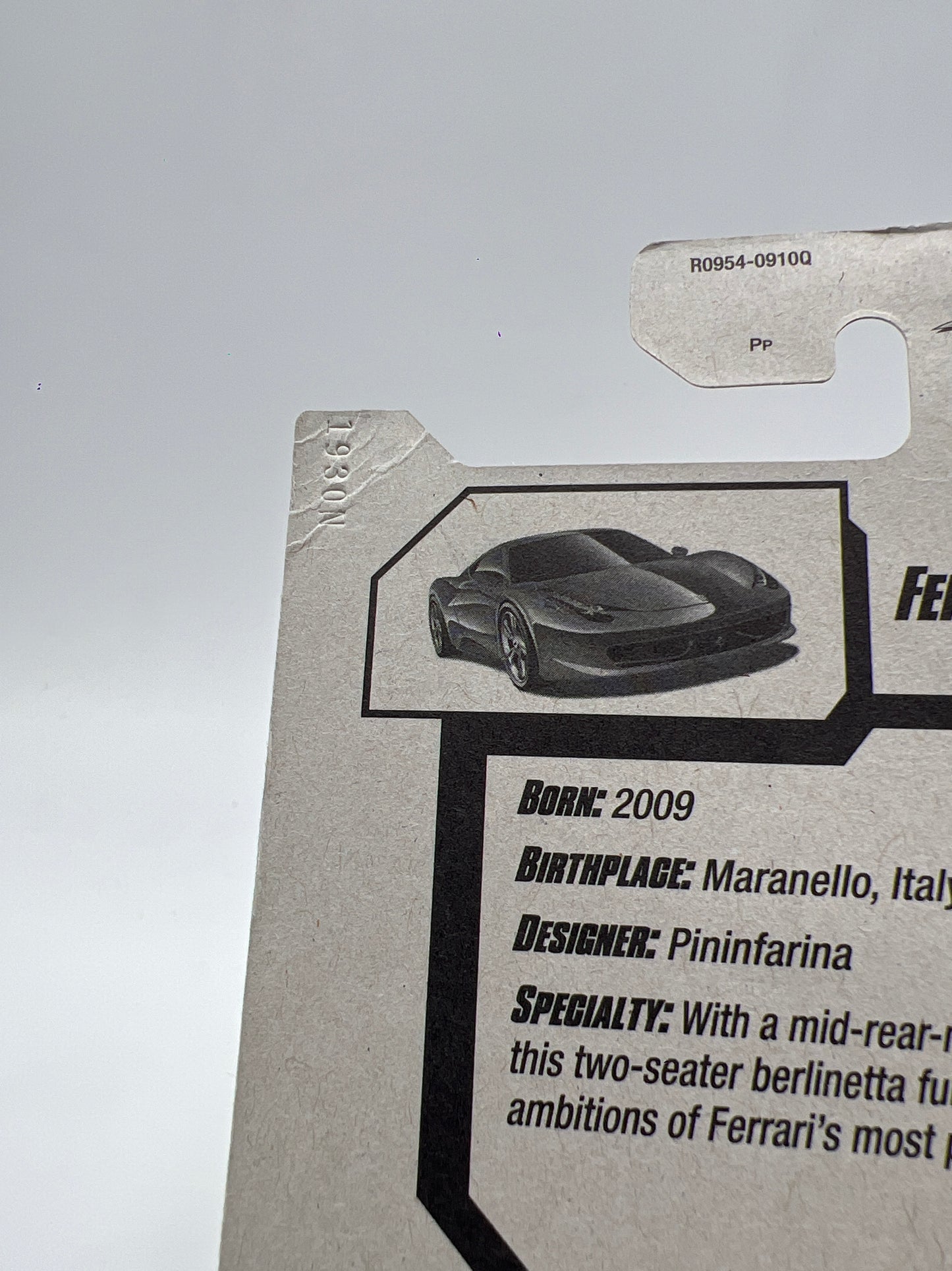 2010 Hot Wheels New Models #34 Ferrari 458 Italia Red W/Protector