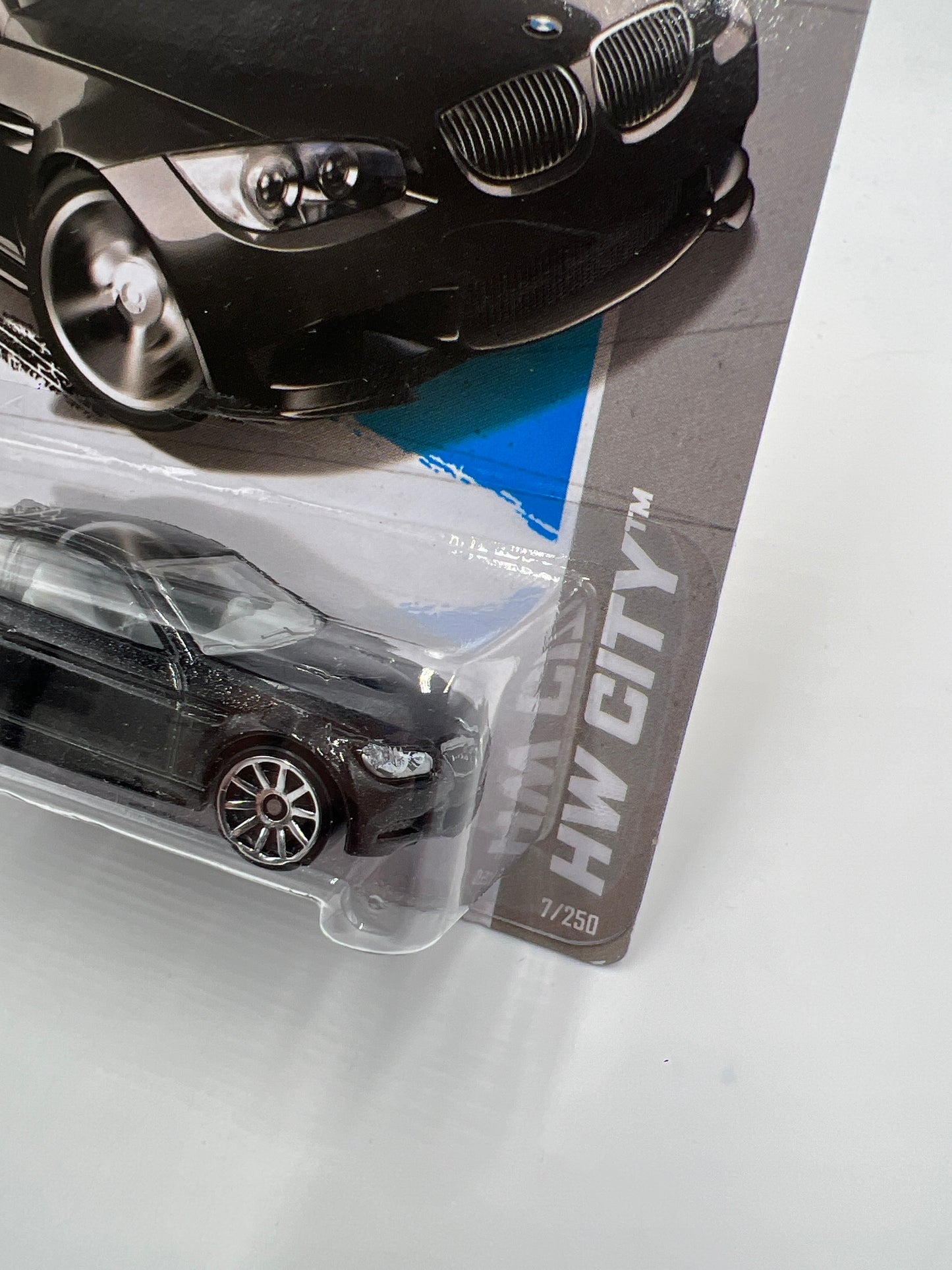 2013 Hot Wheels City #7 BMW M3 Black W/Protector
