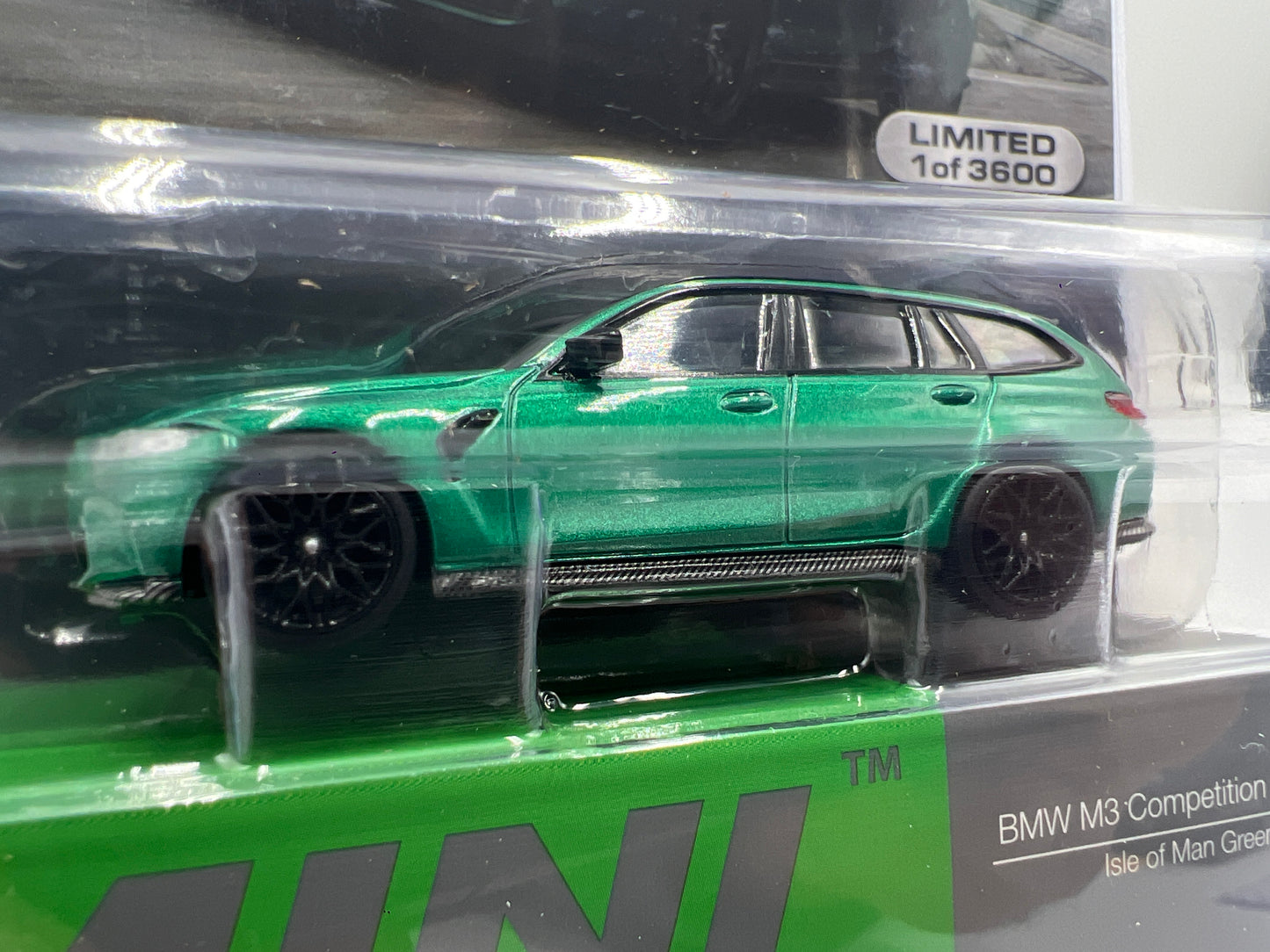Mini GT Mijo Exclusives #764 BMW M3 Competition Touring Green