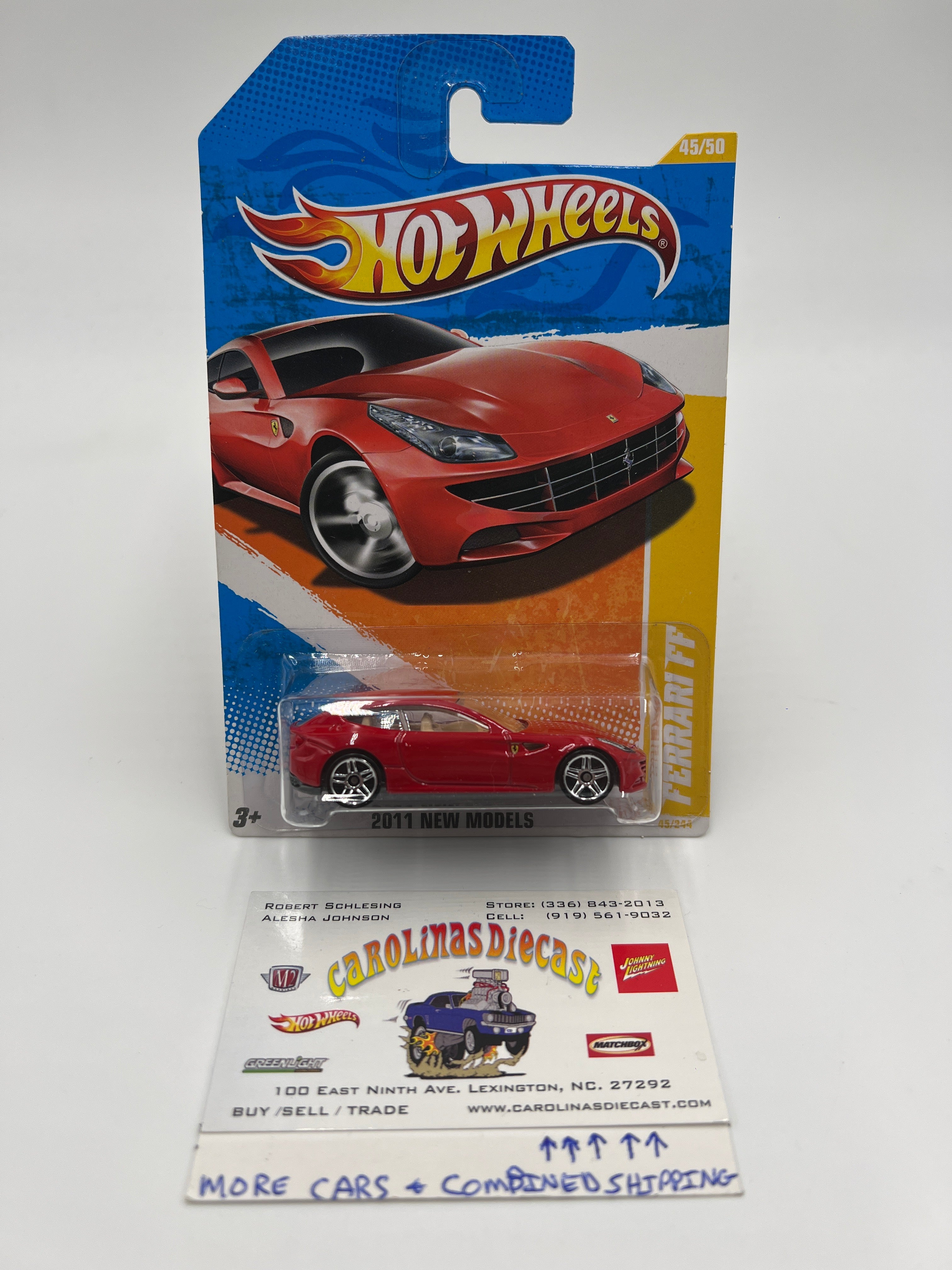 2011 Hot Wheels New Models #45 Ferrari FF Red W/Protector