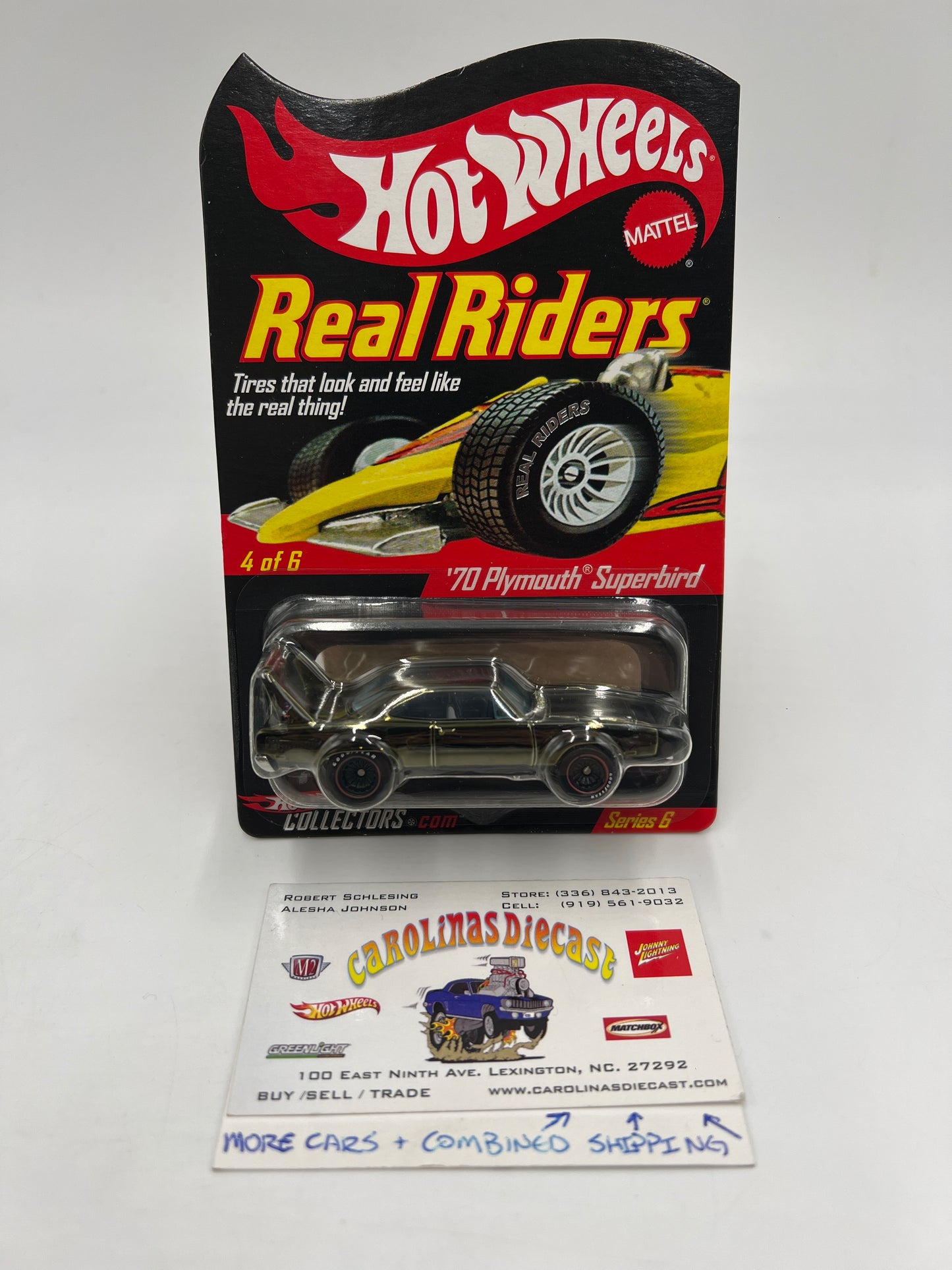 Hot Wheels RLC Real Riders Series 6 #1425/11000 70 Plymouth Superbird Green W/Protector