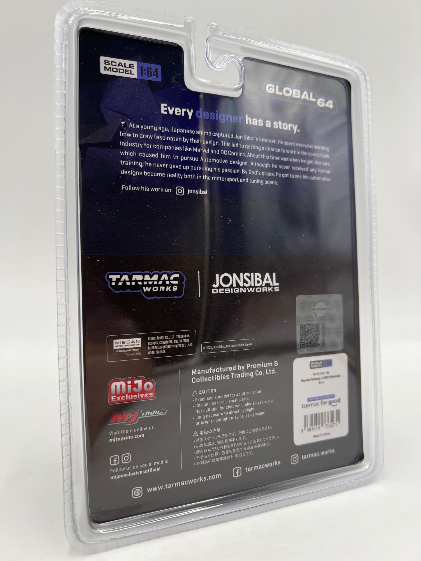 Tarmac Works Mijo Exclusives Nissan Fairlady Z S30 Widebody Jonsibal Designworks Blue