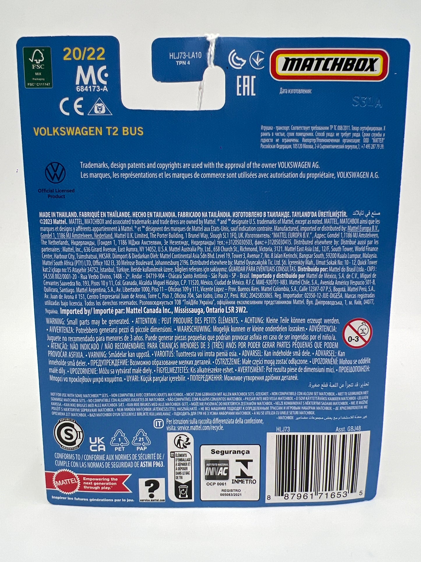 Matchbox Collectors #20 Volkswagen T2 Bus Gold 170H