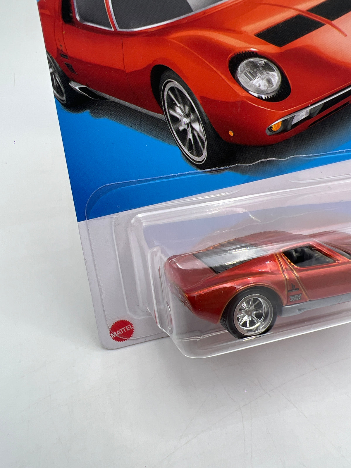 2022 Hot Wheels Super Treasure Hunt #202 71 Lamborghini Miura SV Orange W/Protector