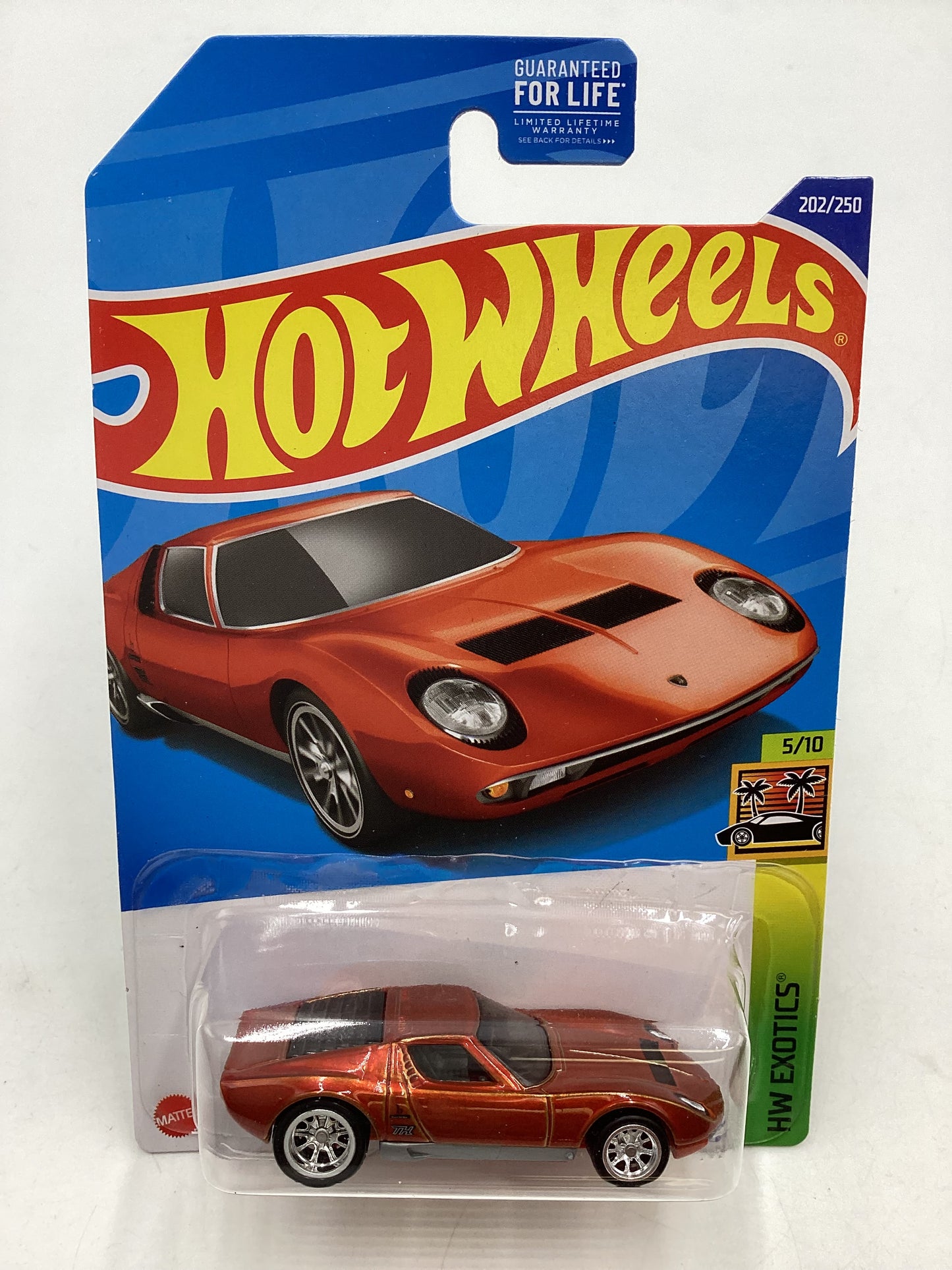 2022 Hot wheels Super treasure hunt 71 Lamborghini Miura SV Orange W/ Protector