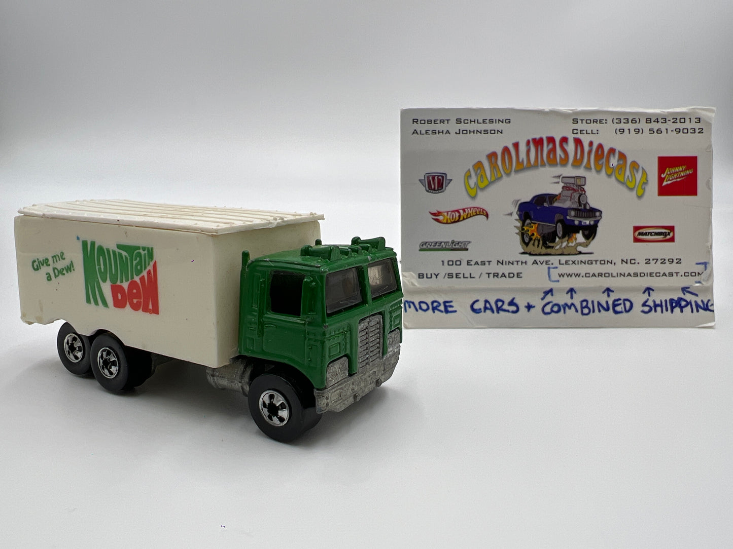 Hot Wheels Blackwall Mountain Dew Hiway Hauler Green Cab Loose