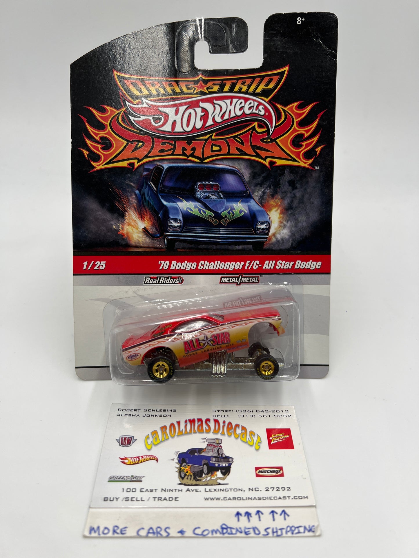 Hot Wheels Premium Drag Strip Demons #1 70 Dodge Challenger F/C All Star Dodge SR