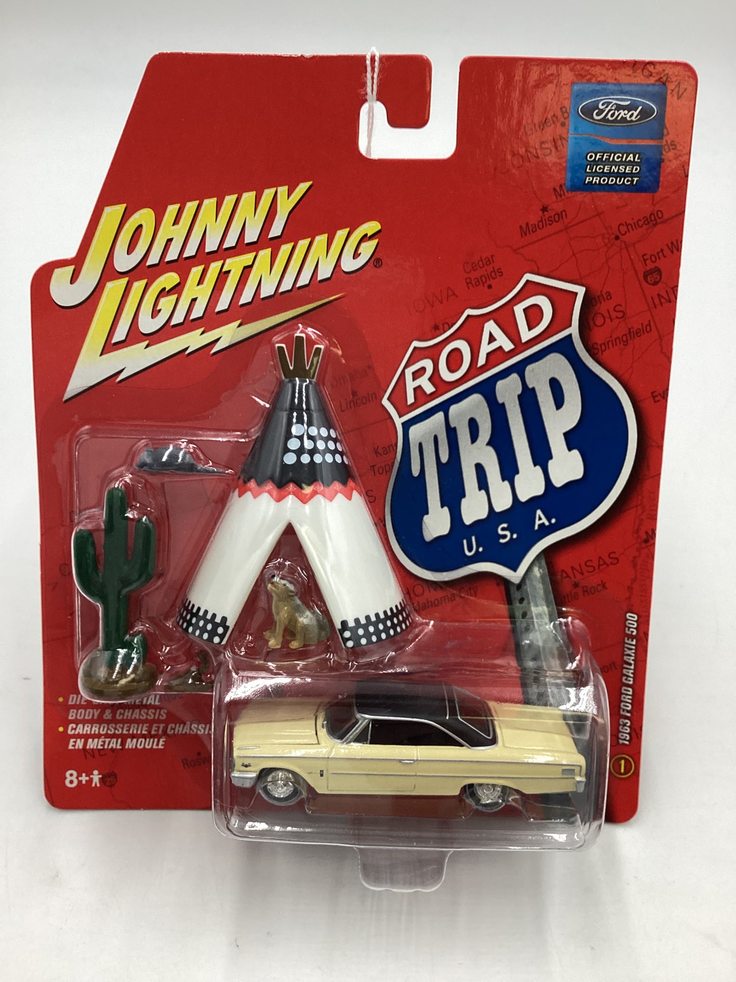 Johnny Lightning Road Trip USA #1963 Ford Galaxie 500 189E