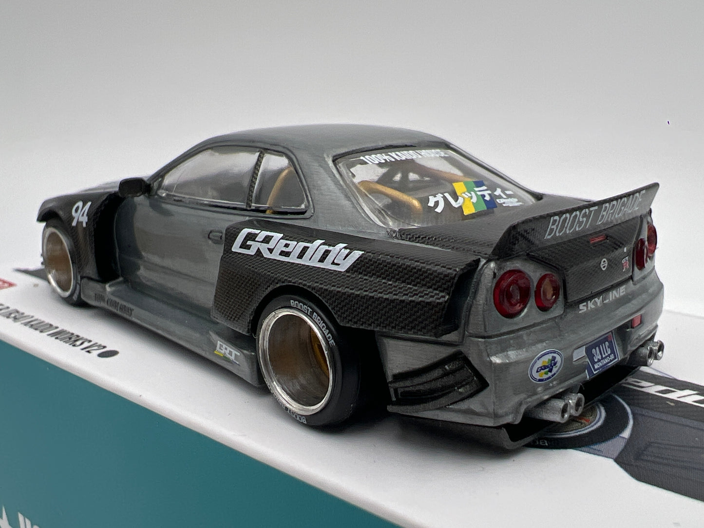 Mini GT Kaido House #222 CHASE Nissan Skyline GT-R R34 Kaido Works Carbon V2 GReddy