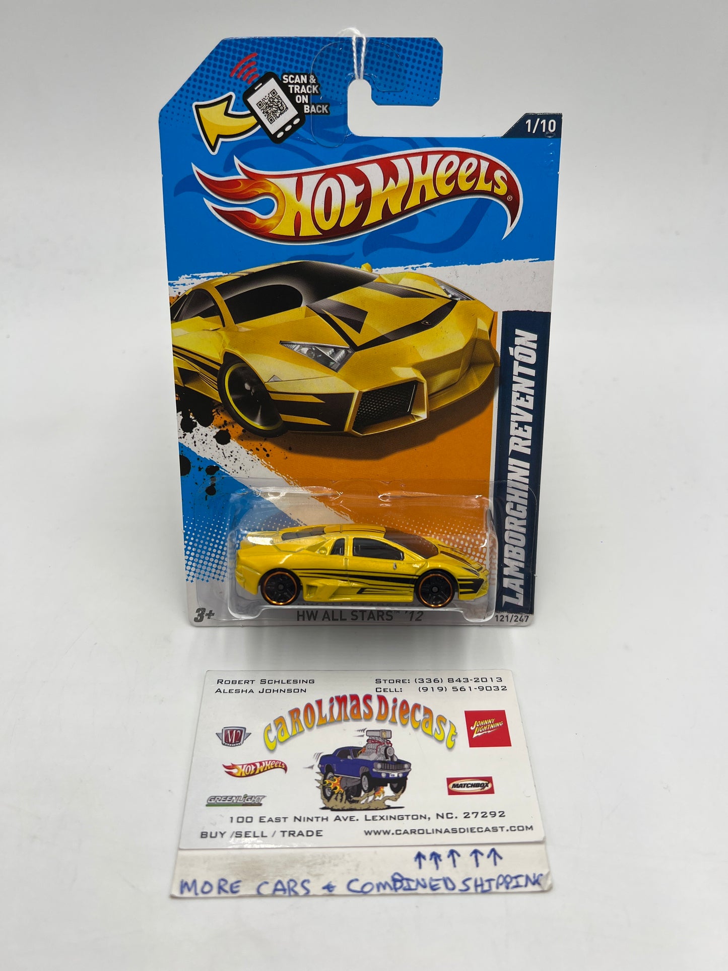2012 Hot Wheels HW All Stars #121 Lamborghini Reventon Yellow