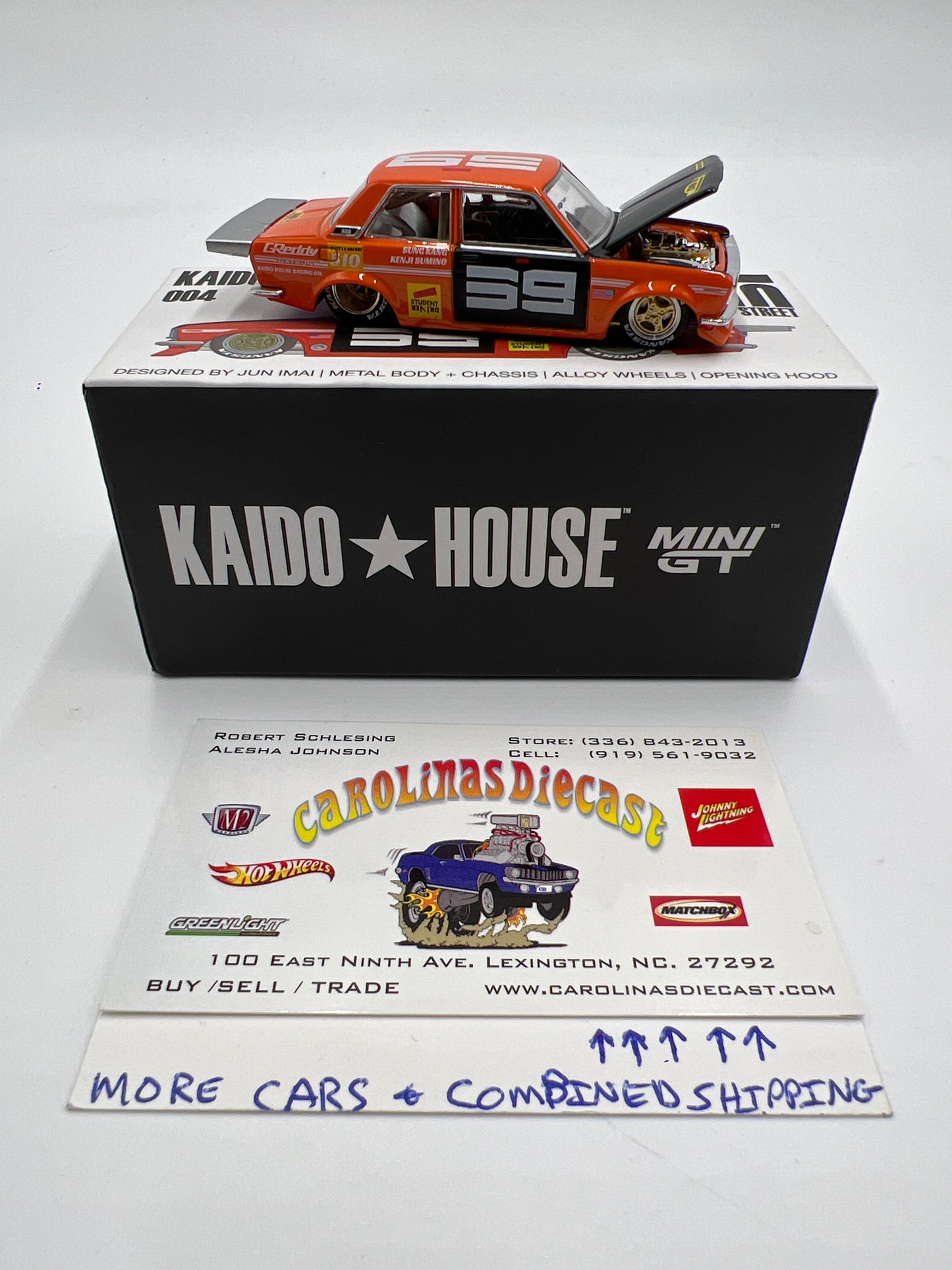 Mini GT Kaido House #004 Datsun 510 Pro Street Orange