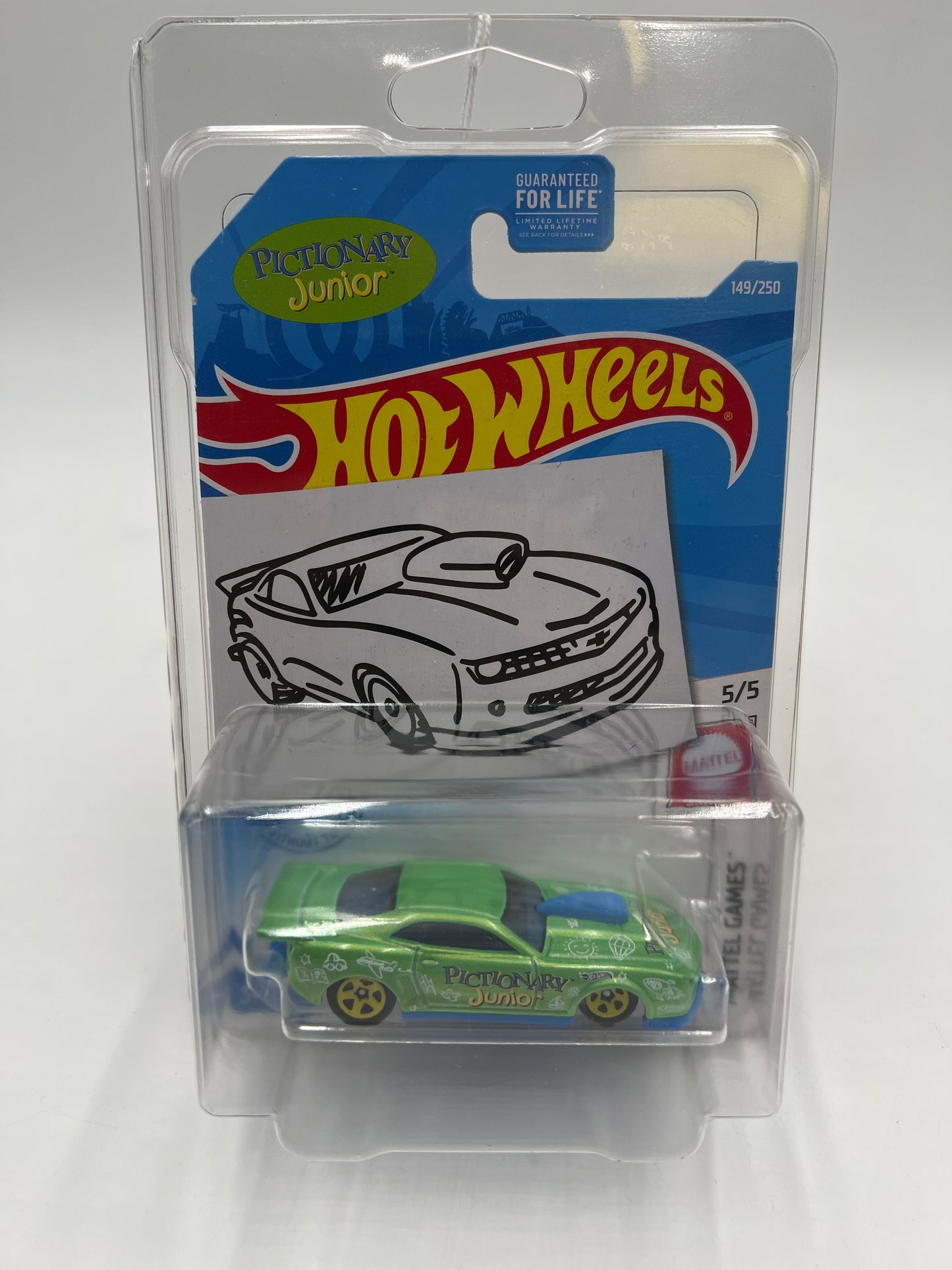 Hot Wheels #149 Kroger Exclusive 10 Pro Stock Camaro Rare Pictionary Sketch Card