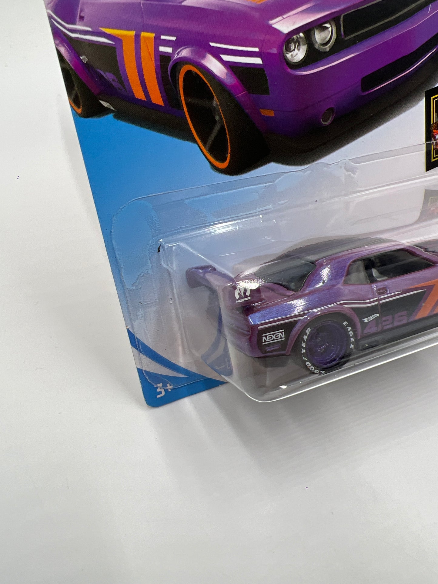 Hot Wheels Dodge Challenger Drift Car Purple Wheel Swap Custom On Card W/Protector SR