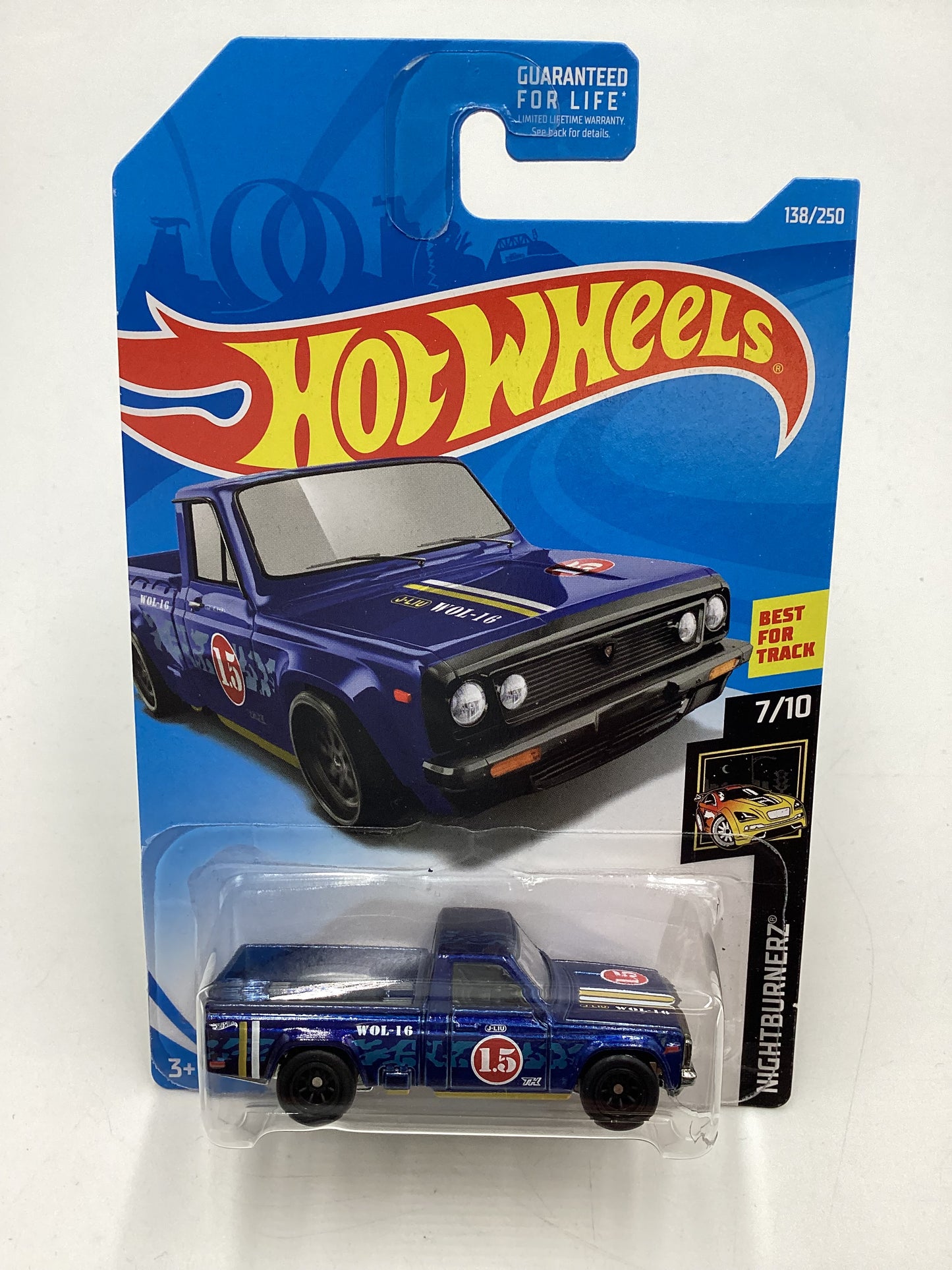 2019 Hot Wheels Super Treasure Hunt #138 Mazda Repu Blue W/ Protector Cracked Blister