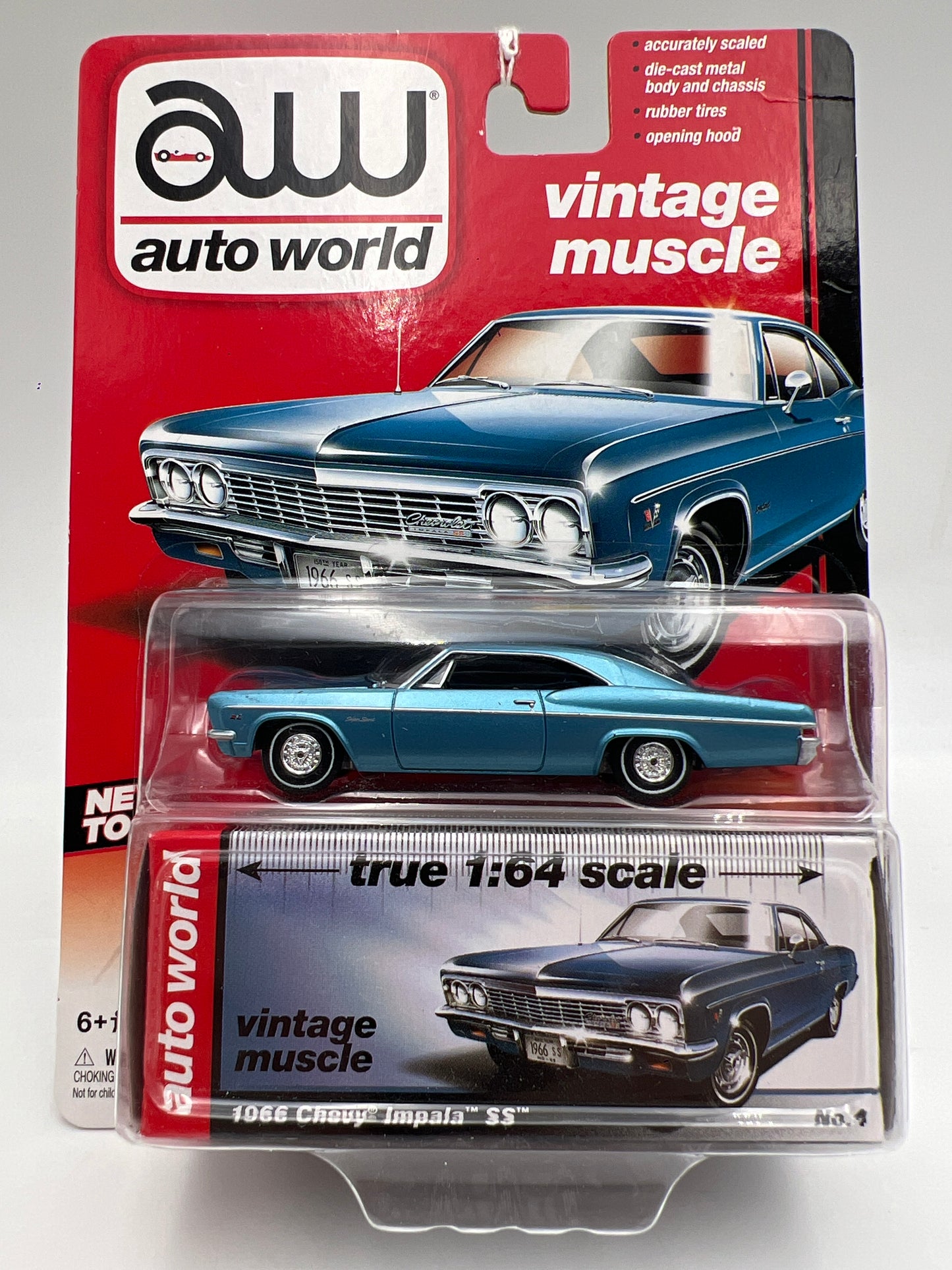 Auto World Vintage Muscle #4 1966 Chevy Impala SS Blue