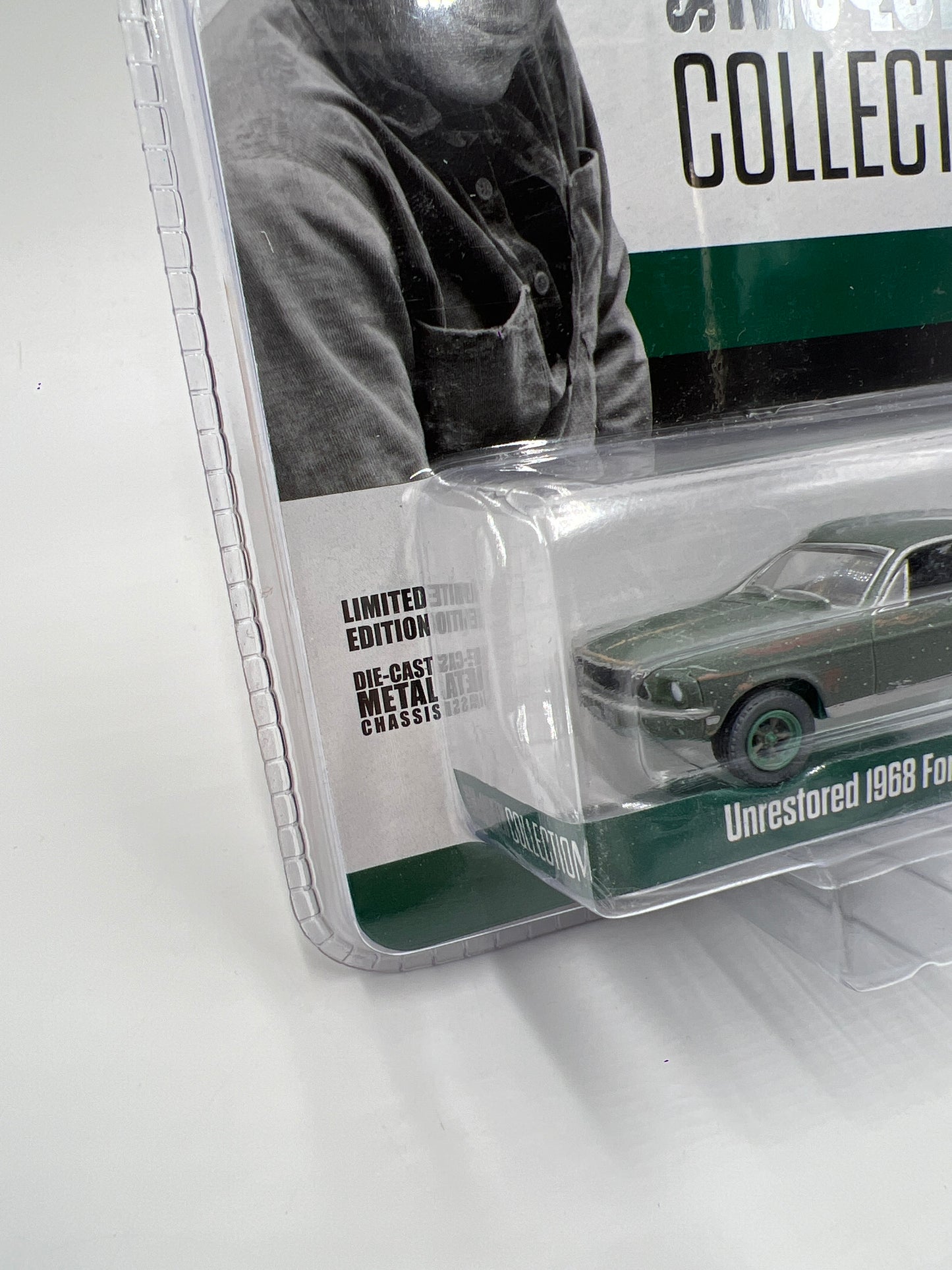 Greenlight Hobby Exclusive Steve McQueen Collection CHASE Unrestored 1968 Ford Mustang GT Fastback Green
