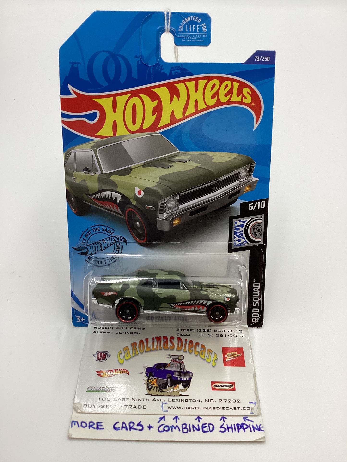 2020 Hot Wheels #73 68 Chevy Nova Green 16D