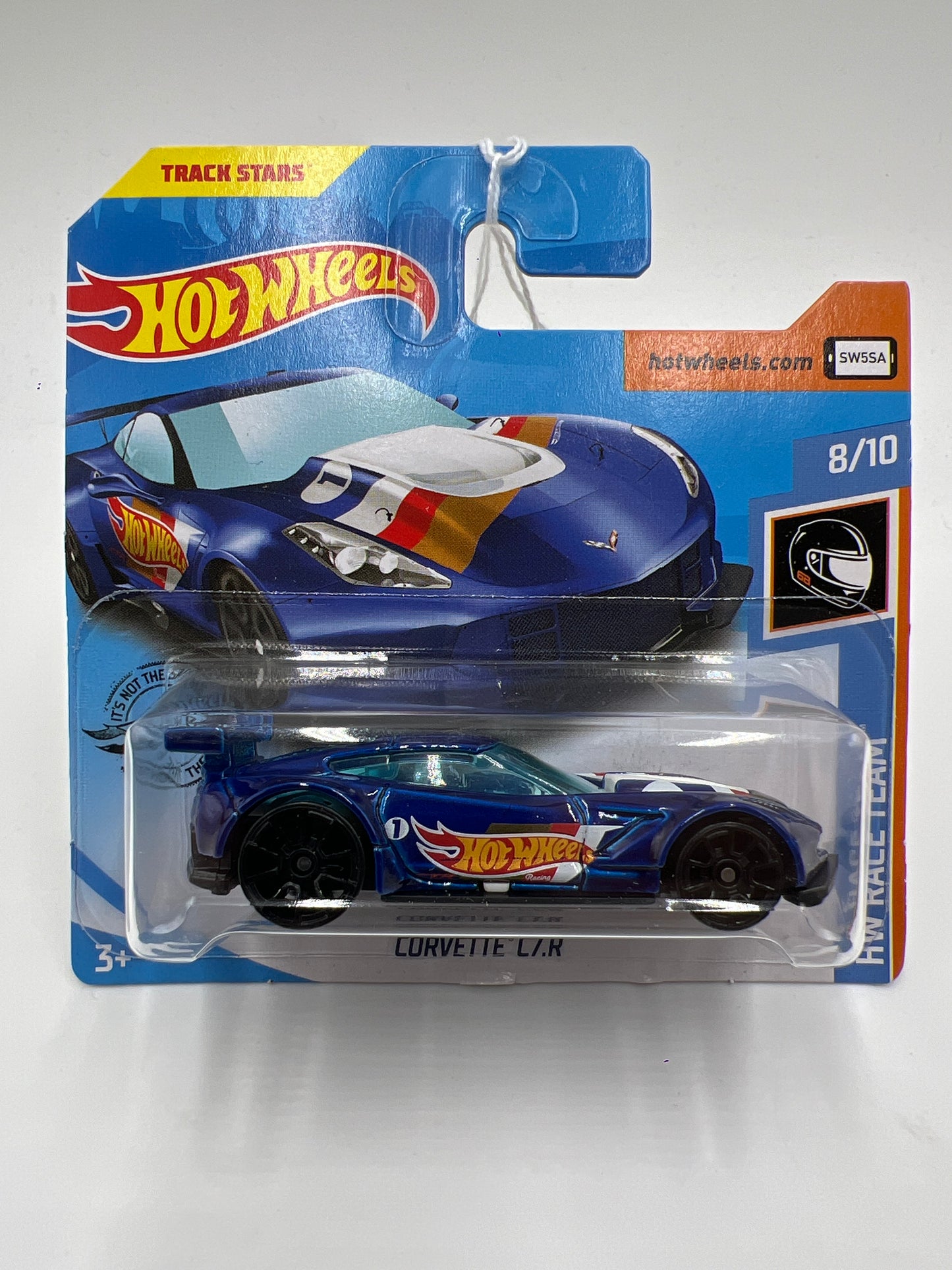 2019 Hot Wheels Race Team #193 Corvette C7.R Blue Short Card 1B