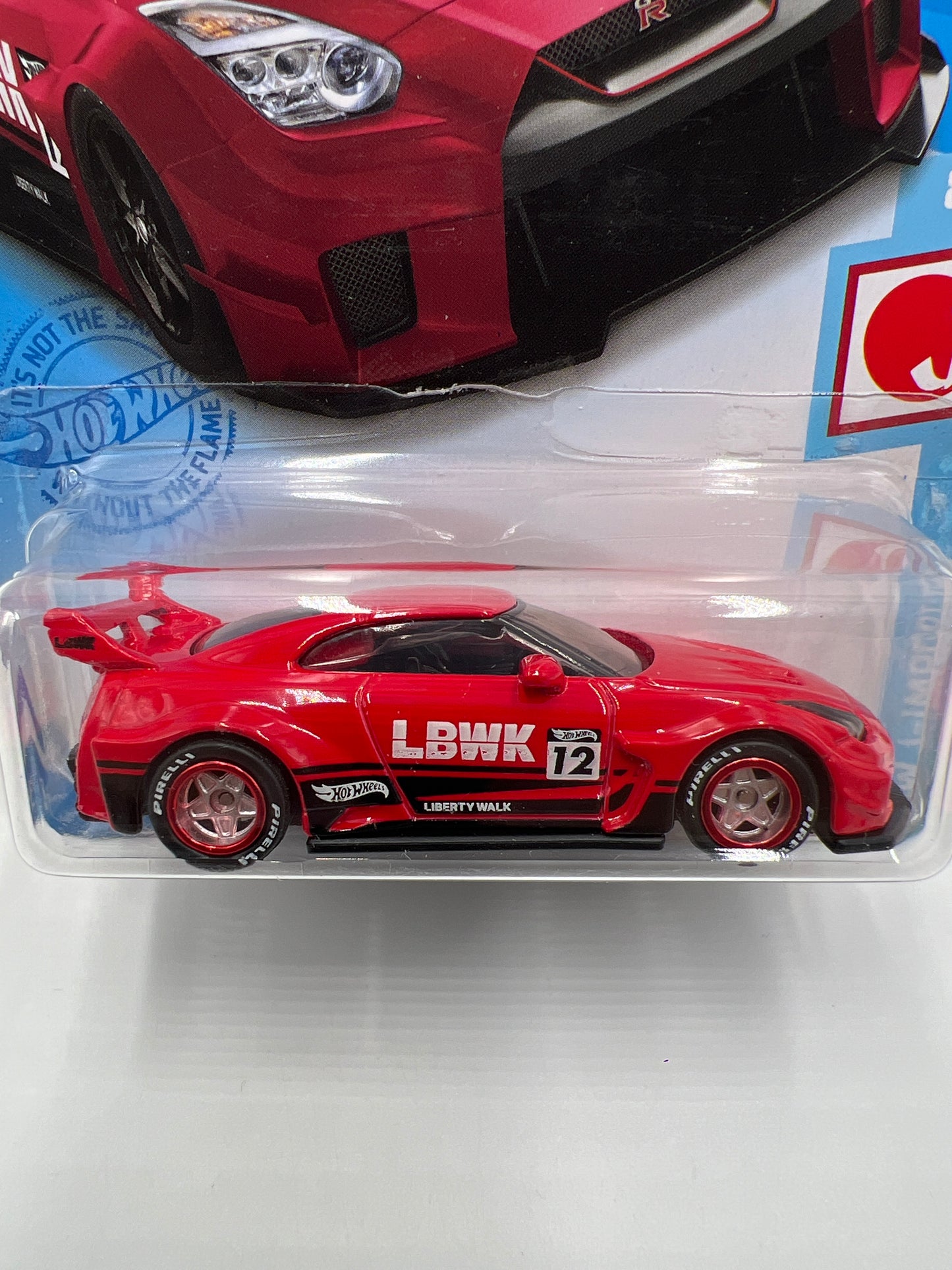 Hot Wheels LB-Silhouette Works GT Nissan 35GT-RR Ver.2 Red Wheel Swap Custom On Card W/Protector SR