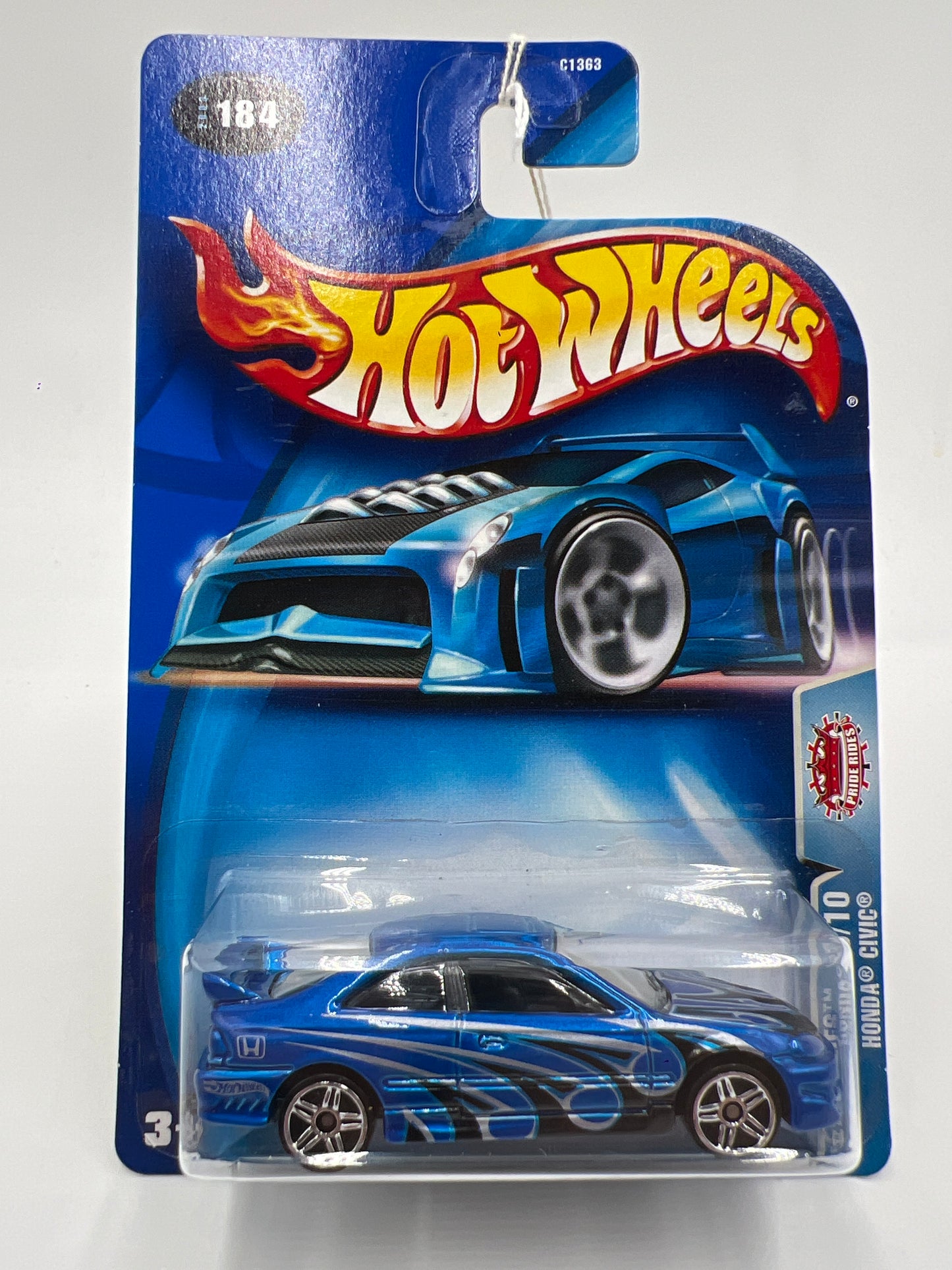 2003 Hot Wheels Pride Rides #184 Honda Civic Blue 78A