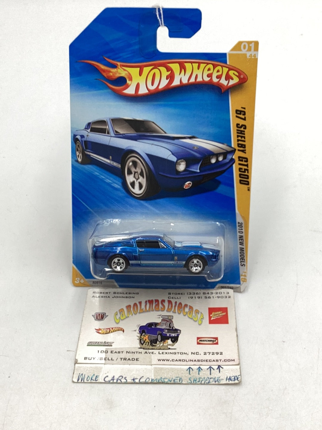 2010 Hot Wheels new models #1 67 Shelby GT 500 blue 27F