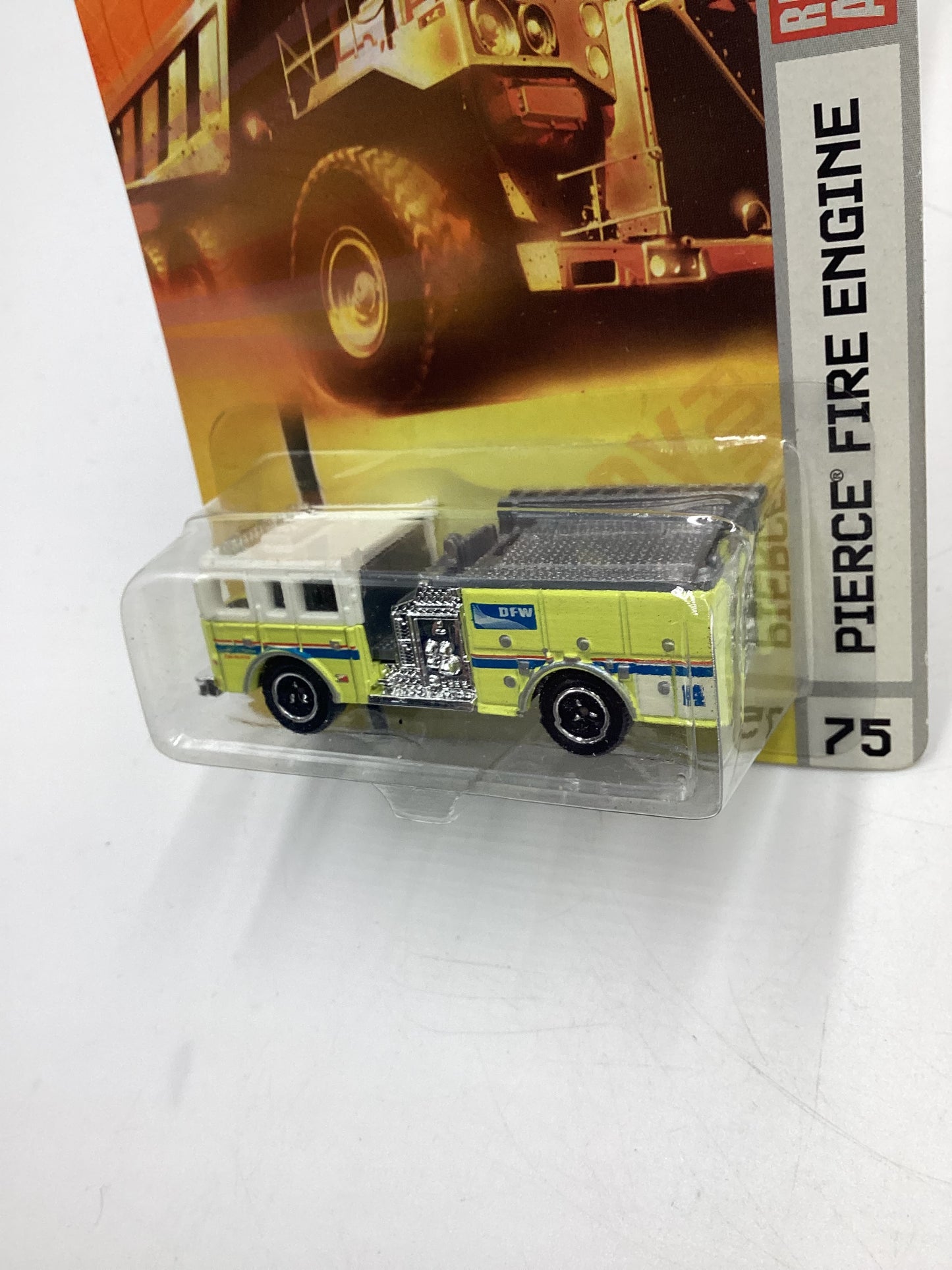 Matchbox Emergency Response #75 Pierce Fire Engine Neon Yellow/White 206C