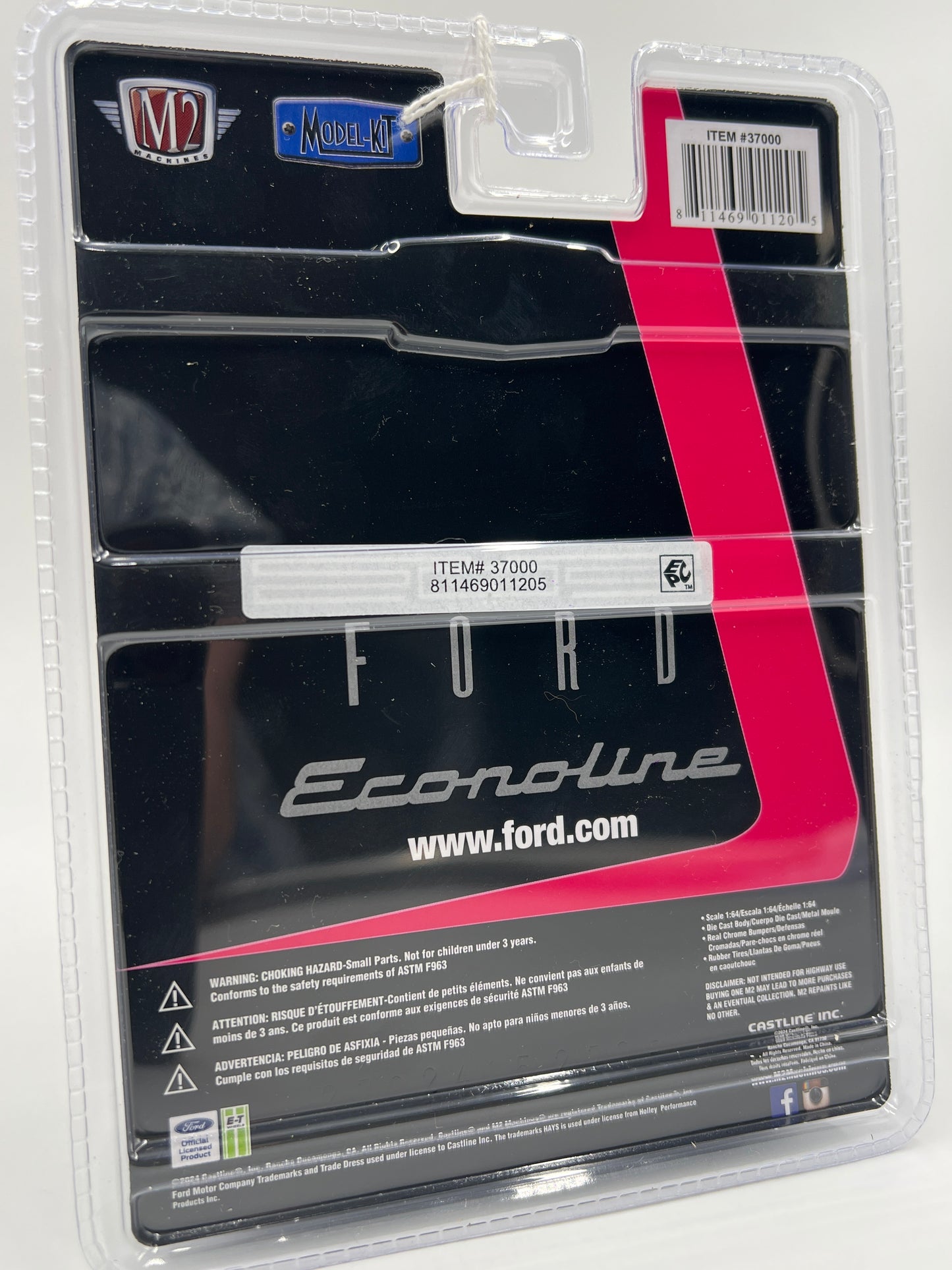M2 Machines Model-Kit CHASE 1965 Ford Econoline Van Black/Pink R76